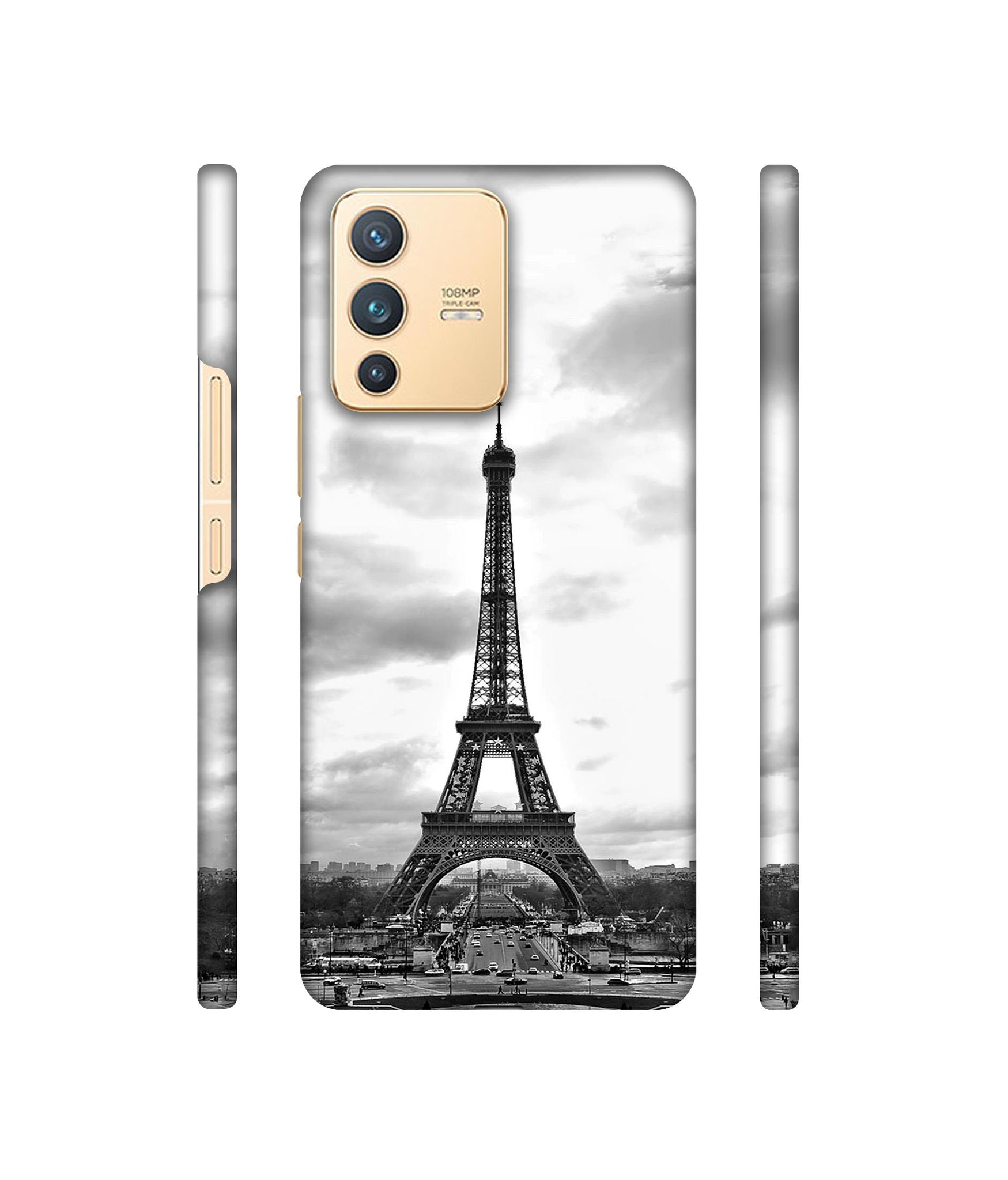 Eiffel Tower Designer Hard Back Cover for Vivo V23 5G