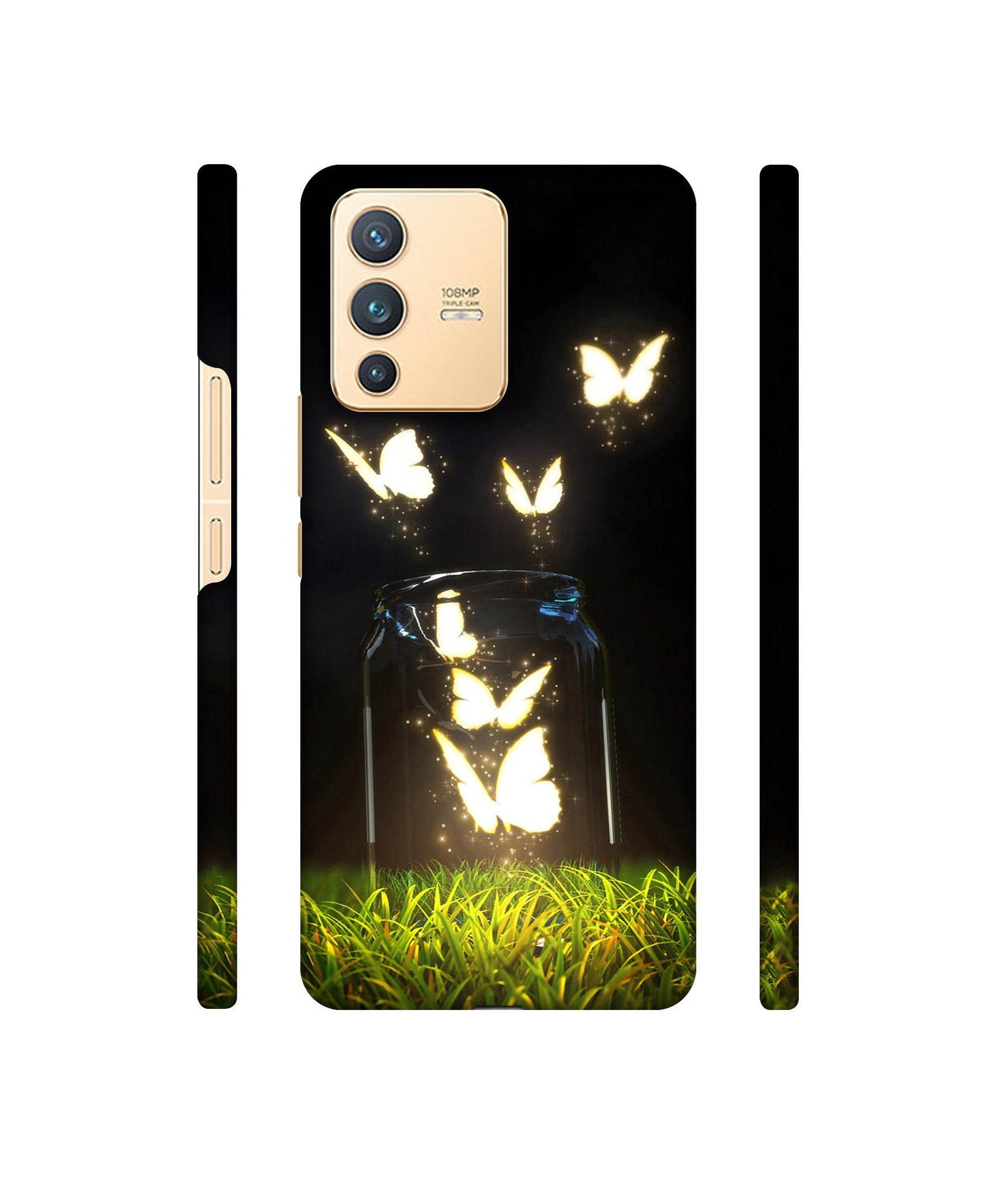 Butterfly Designer Hard Back Cover for Vivo V23 5G