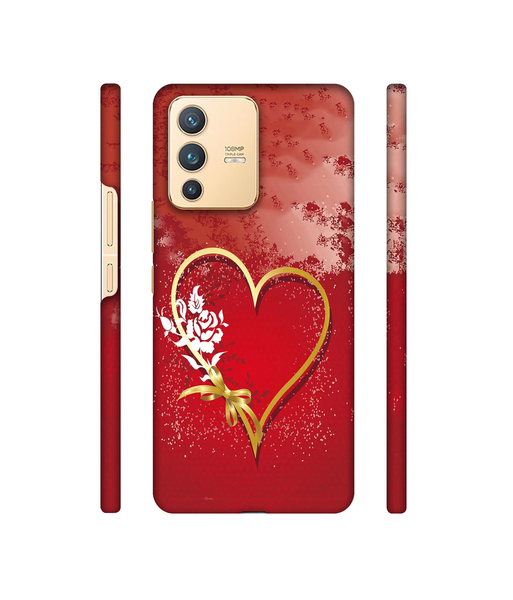 Love Rose Designer Hard Back Cover for Vivo V23 5G