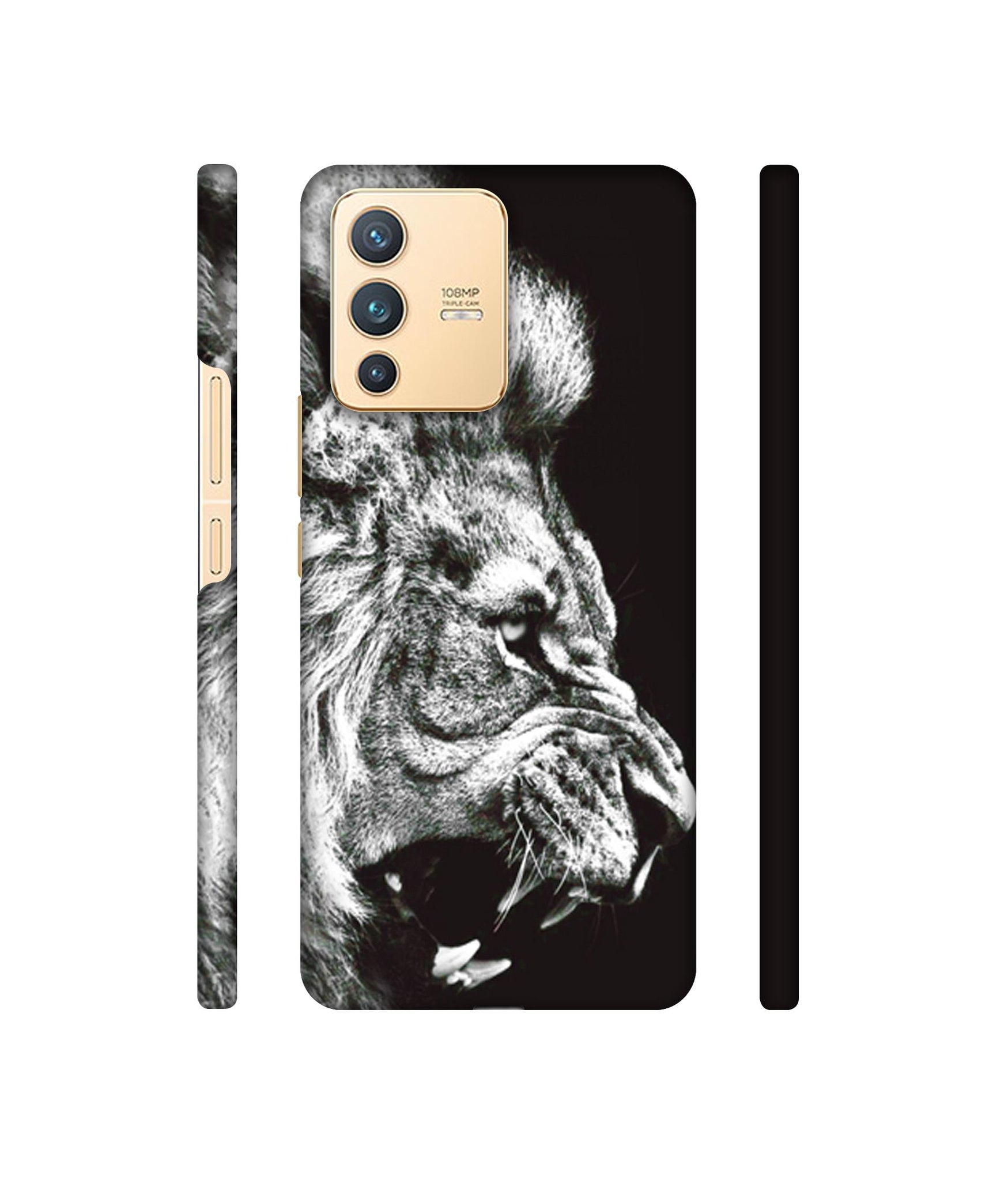 Angry Lion Designer Hard Back Cover for Vivo V23 5G