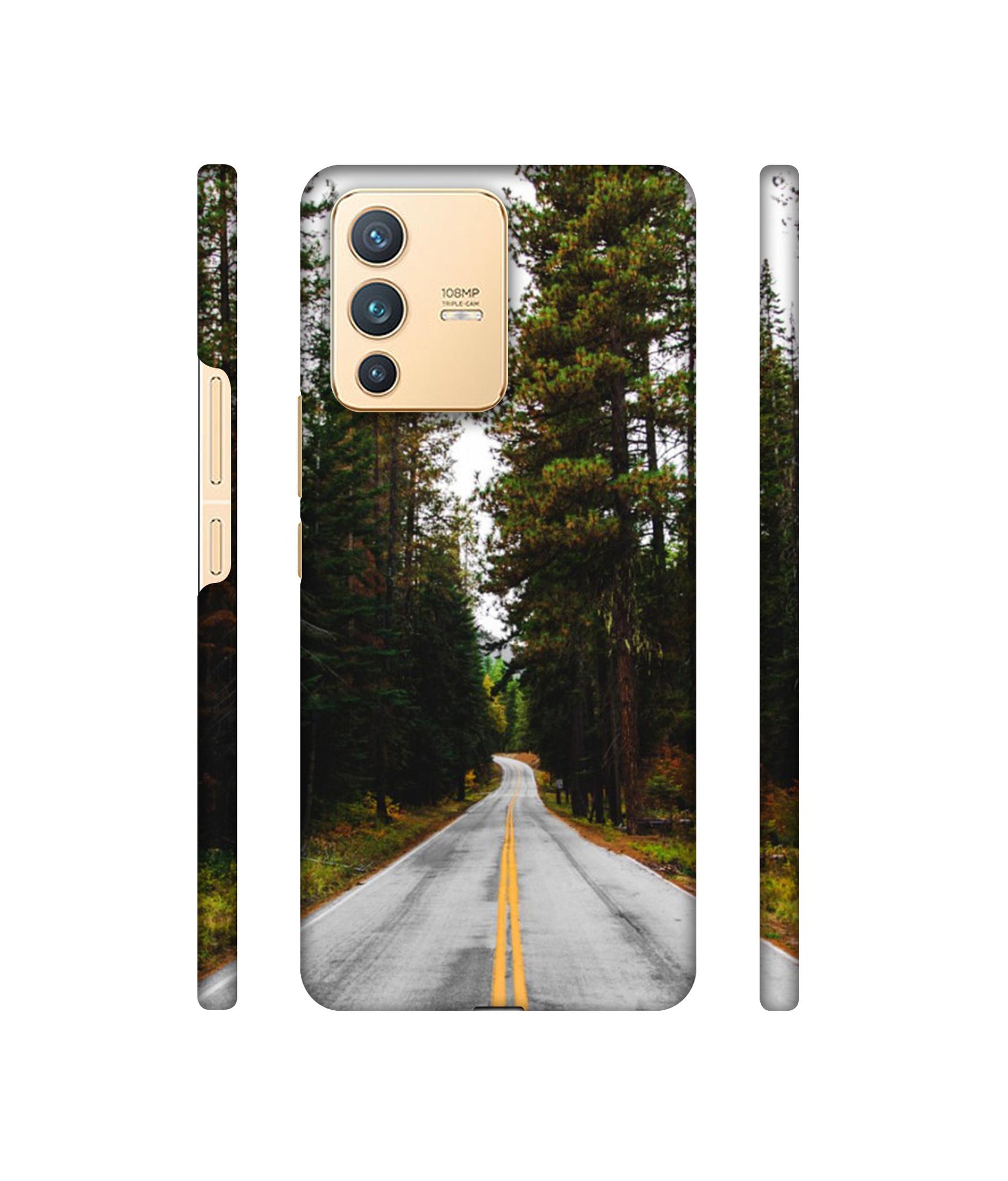 Road Photo Designer Hard Back Cover for Vivo V23 5G