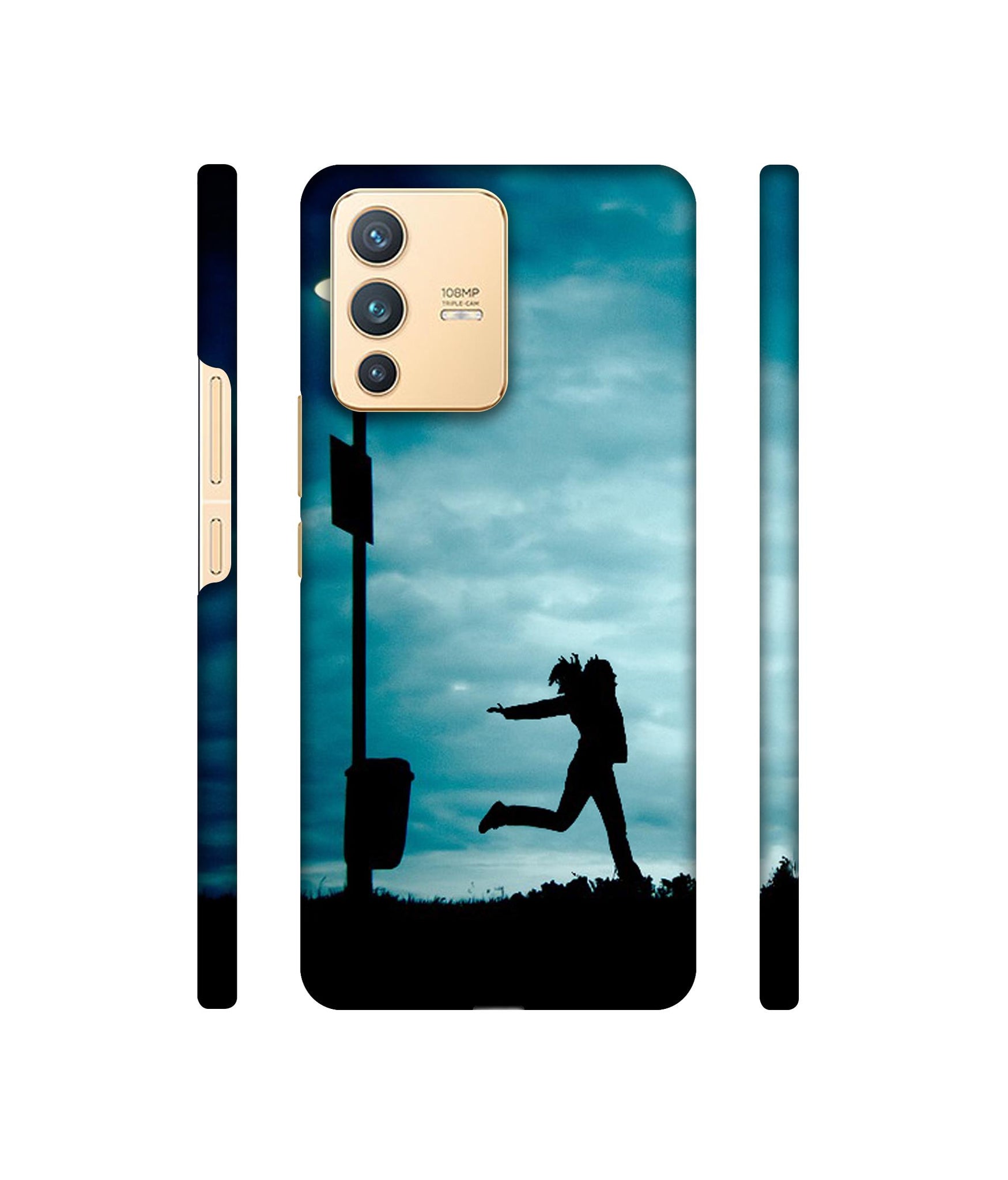 Girl Running At Night Designer Hard Back Cover for Vivo V23 5G