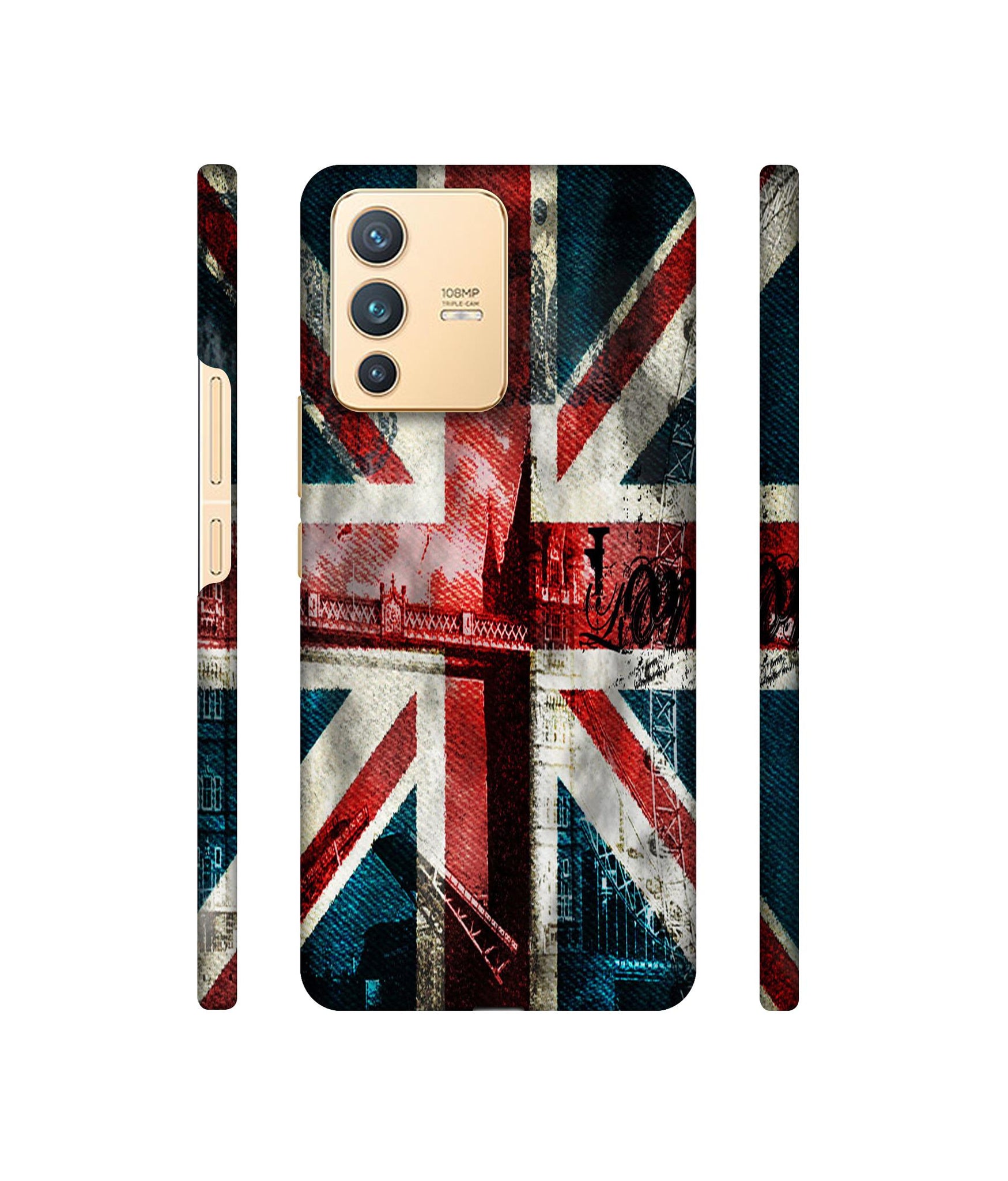 London Flag wallpaper Designer Hard Back Cover for Vivo V23 5G