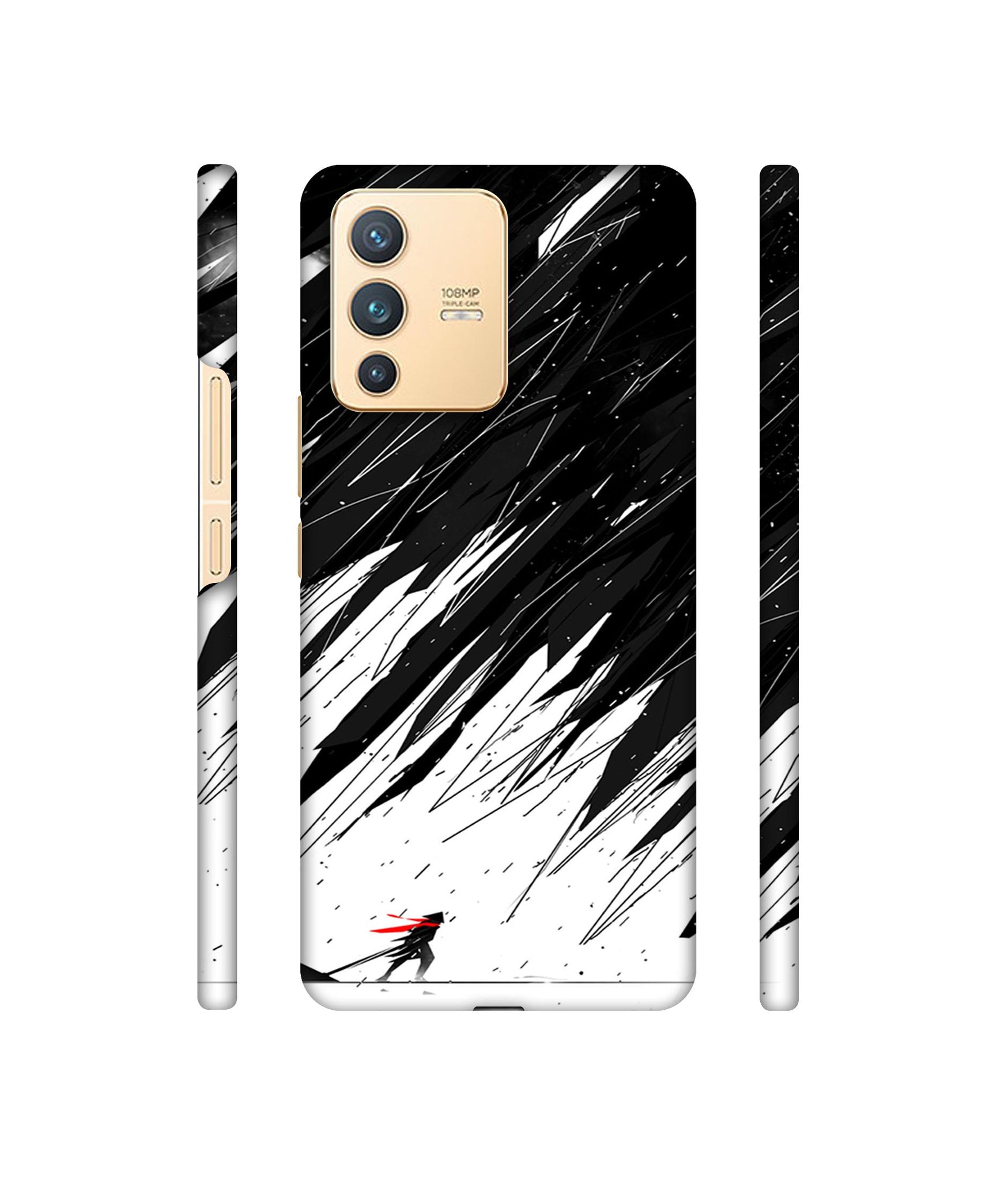 Geometric Strom Designer Hard Back Cover for Vivo V23 5G