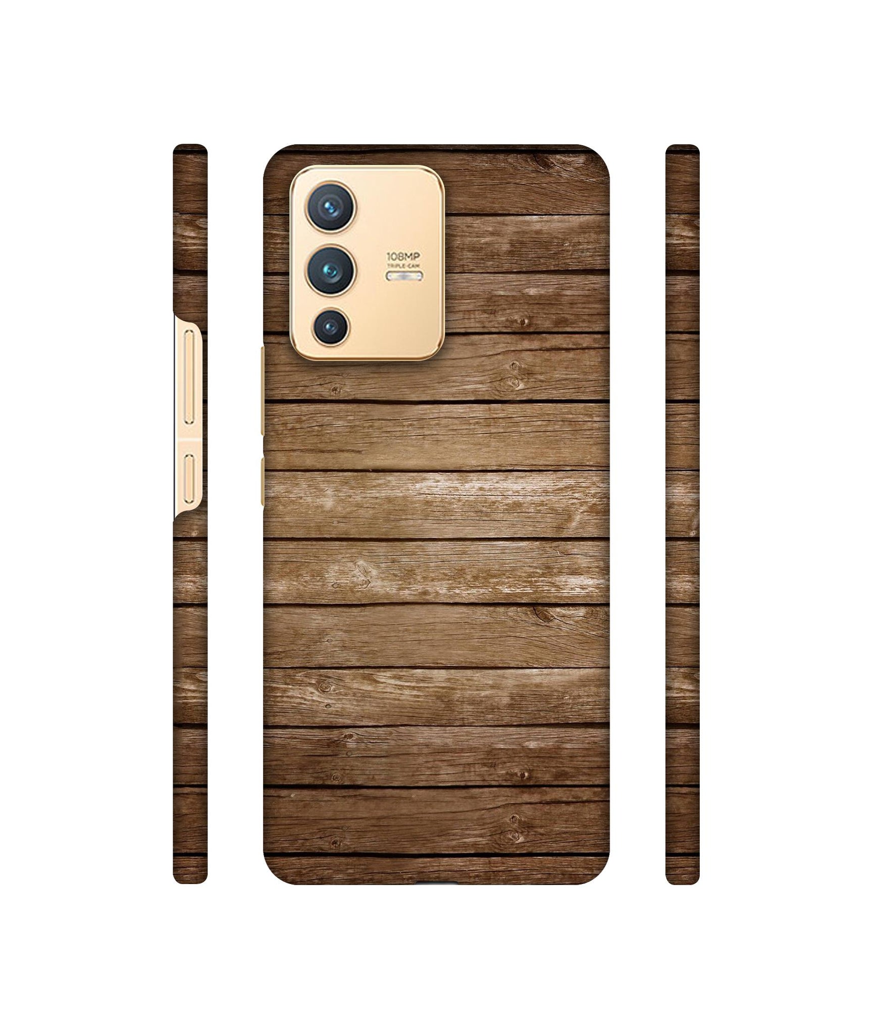 Wood Designer Hard Back Cover for Vivo V23 5G