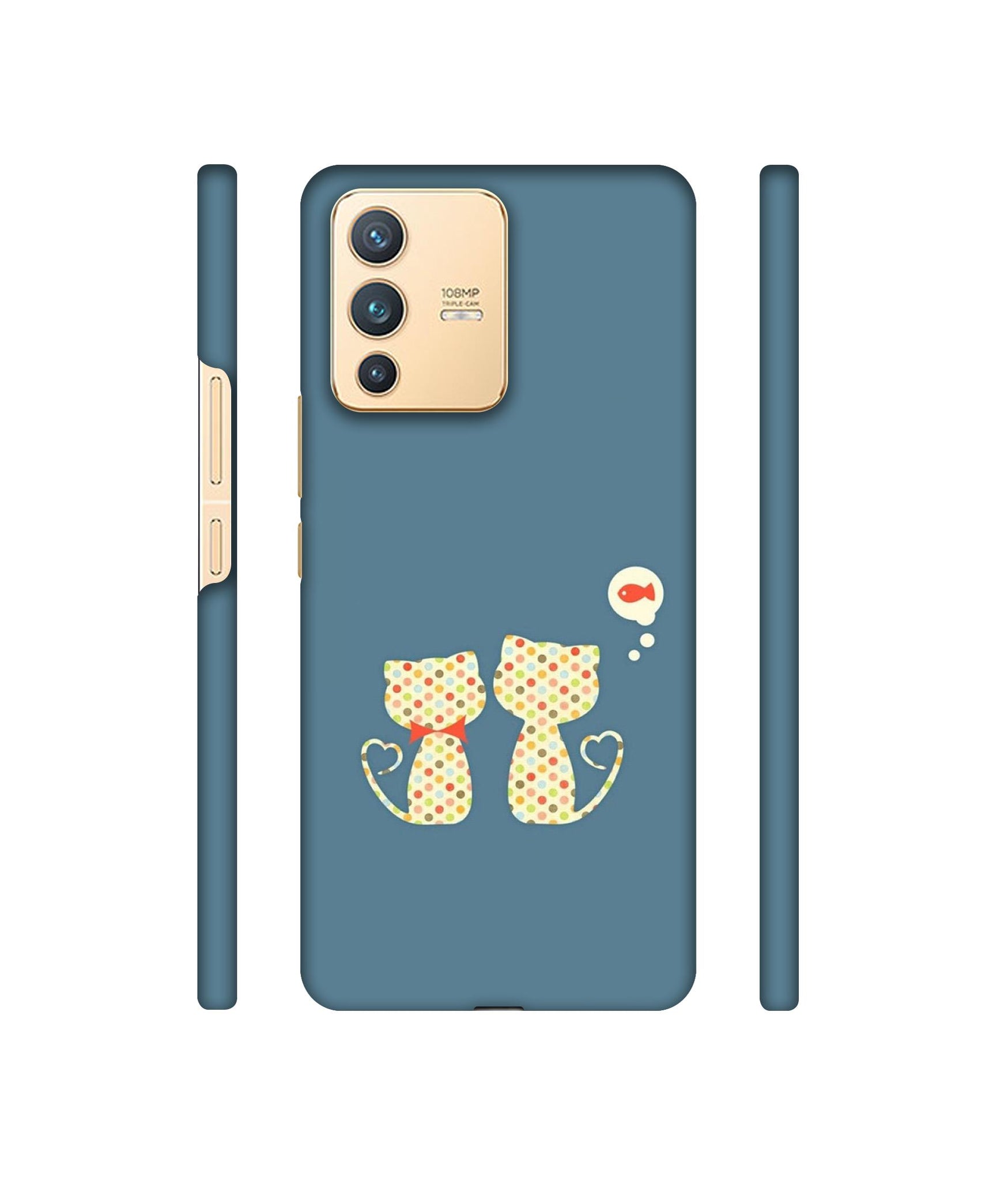 Fish On Mind Print Designer Hard Back Cover for Vivo V23 5G