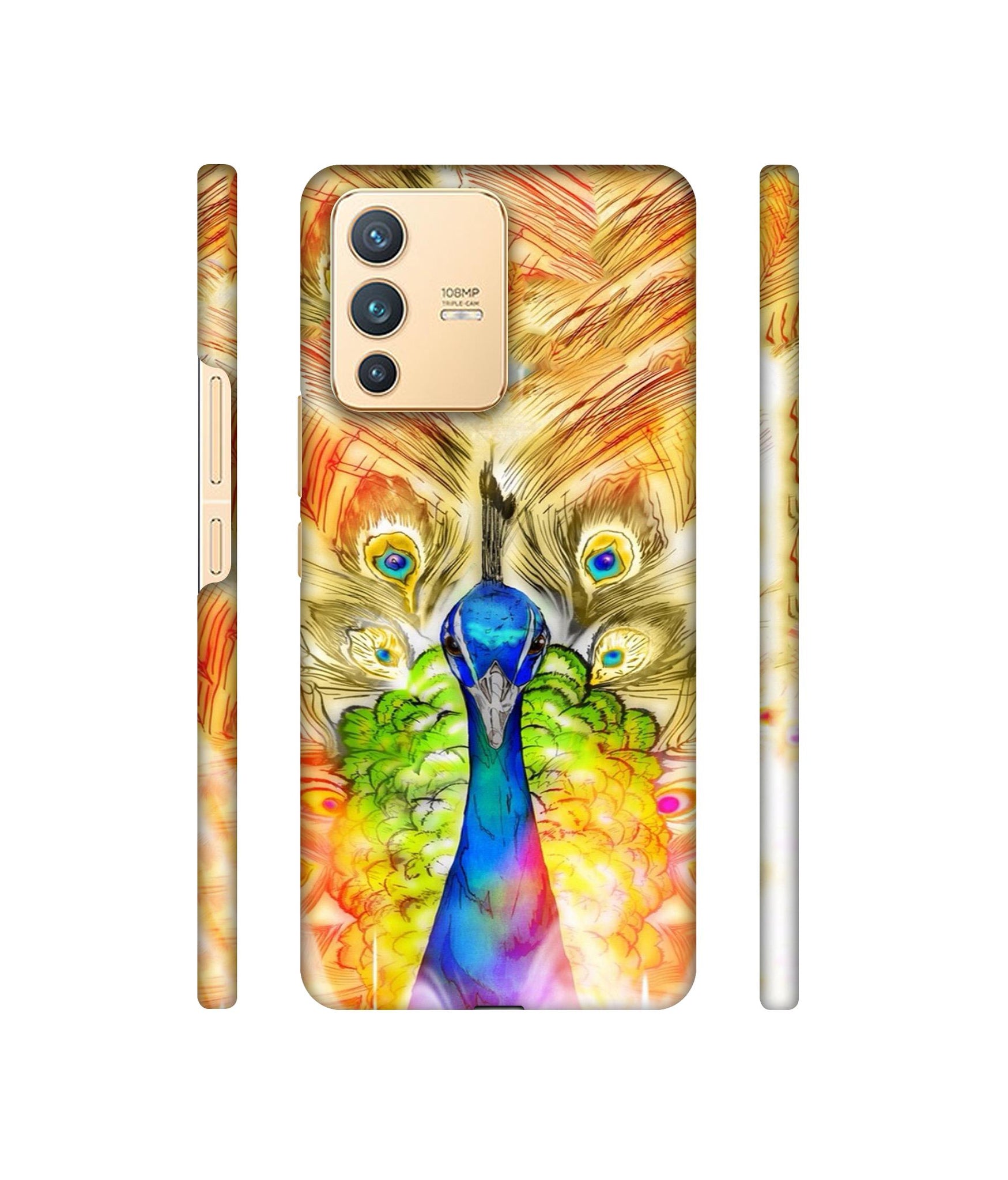 Colorful Joy Pattern Designer Hard Back Cover for Vivo V23 5G