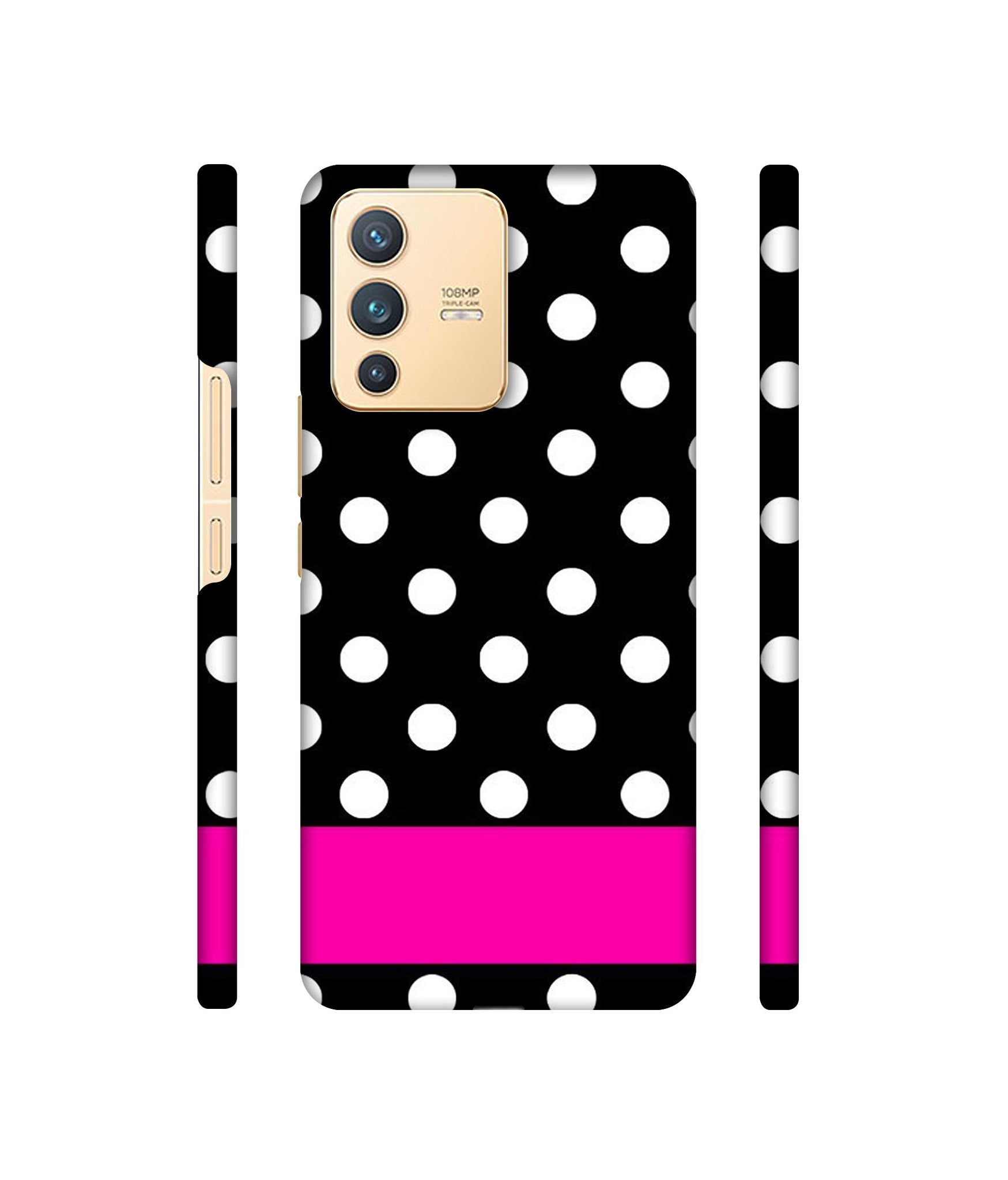 White Dots Pattern Designer Hard Back Cover for Vivo V23 5G