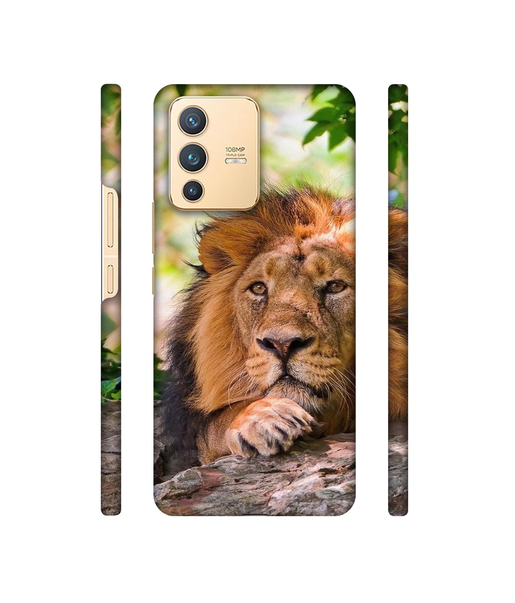 Tiger Pattern Print Designer Hard Back Cover for Vivo V23 5G