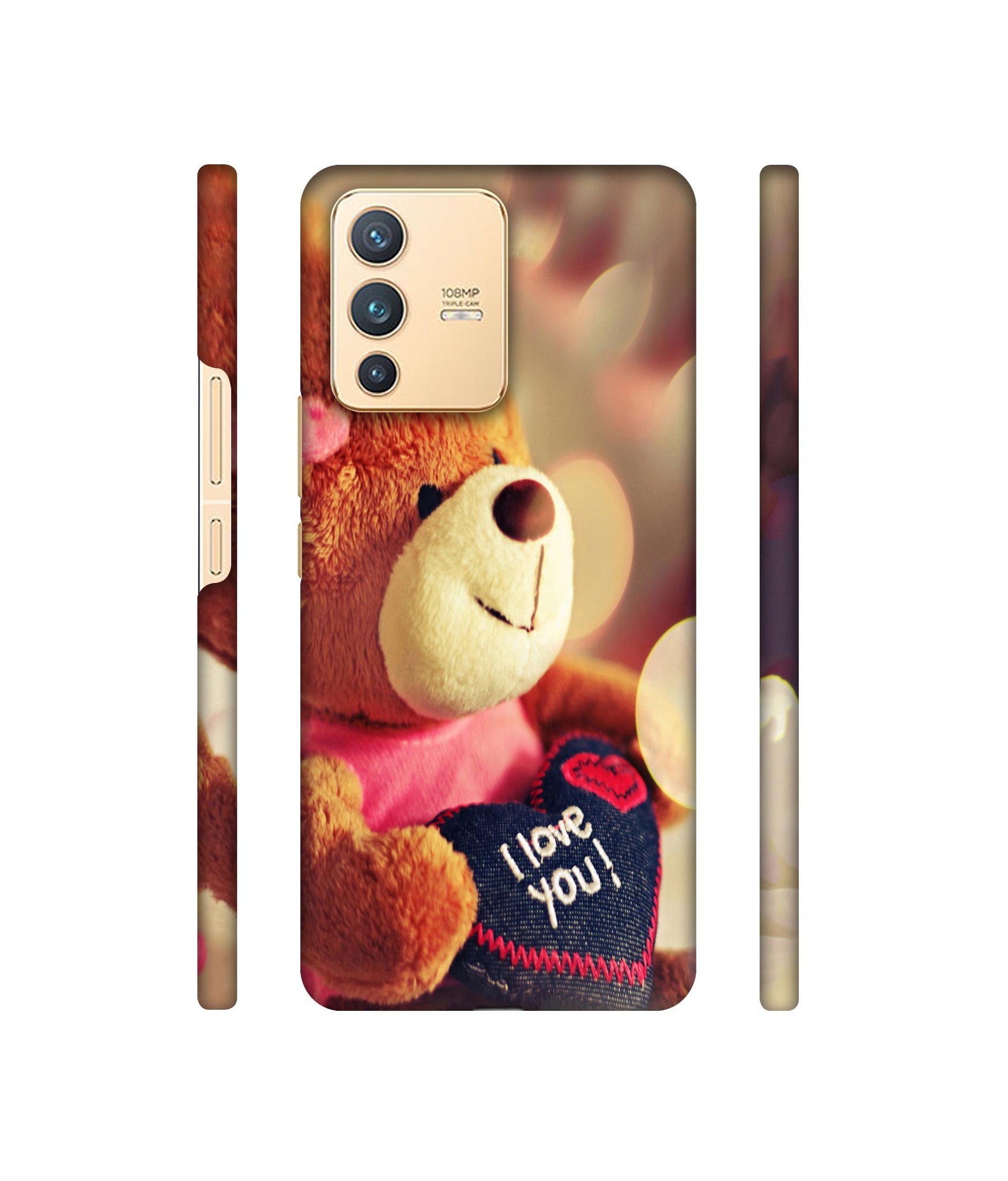 Teddy Bear Designer Hard Back Cover for Vivo V23 5G