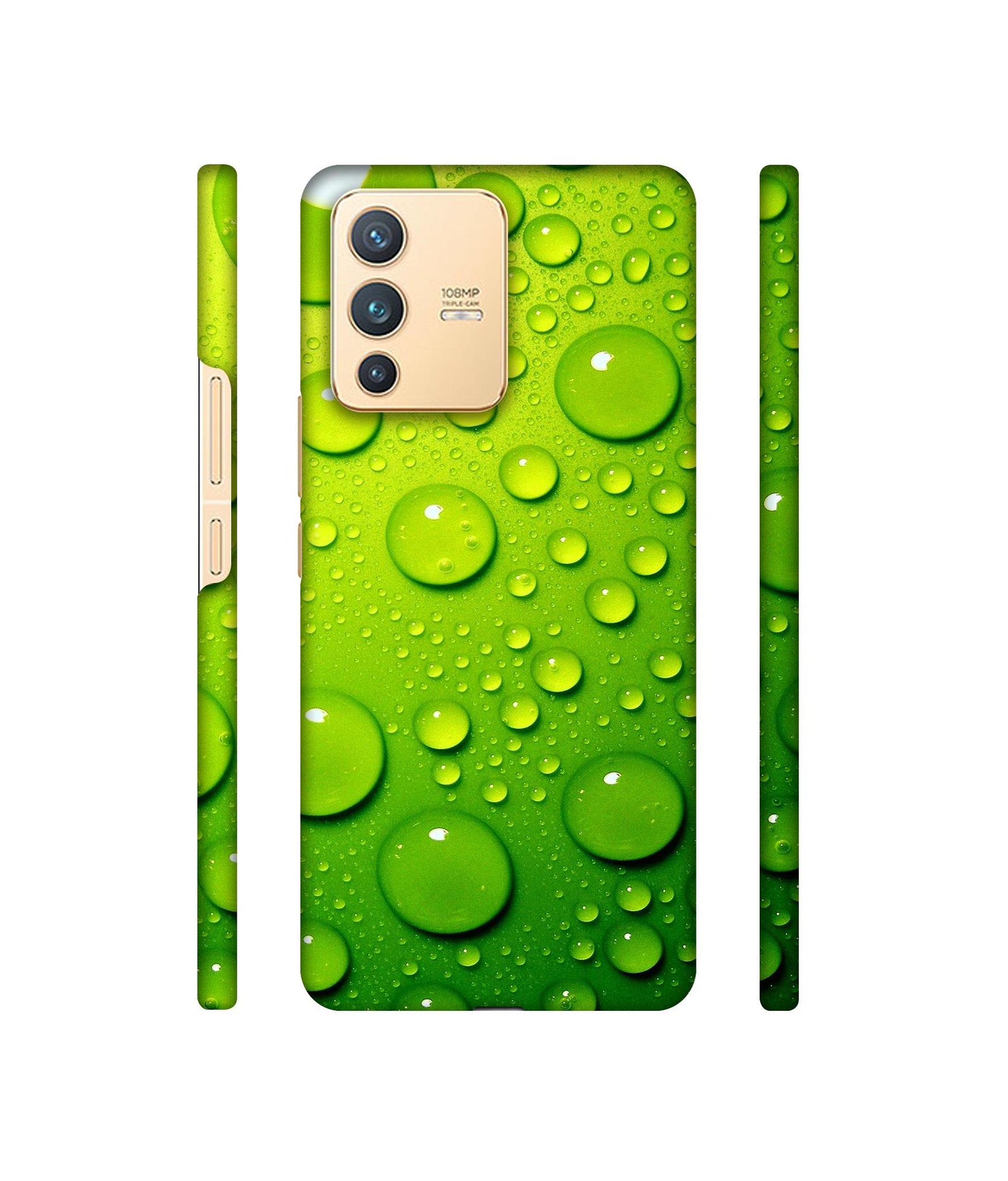 Green Bubbles Designer Hard Back Cover for Vivo V23 5G