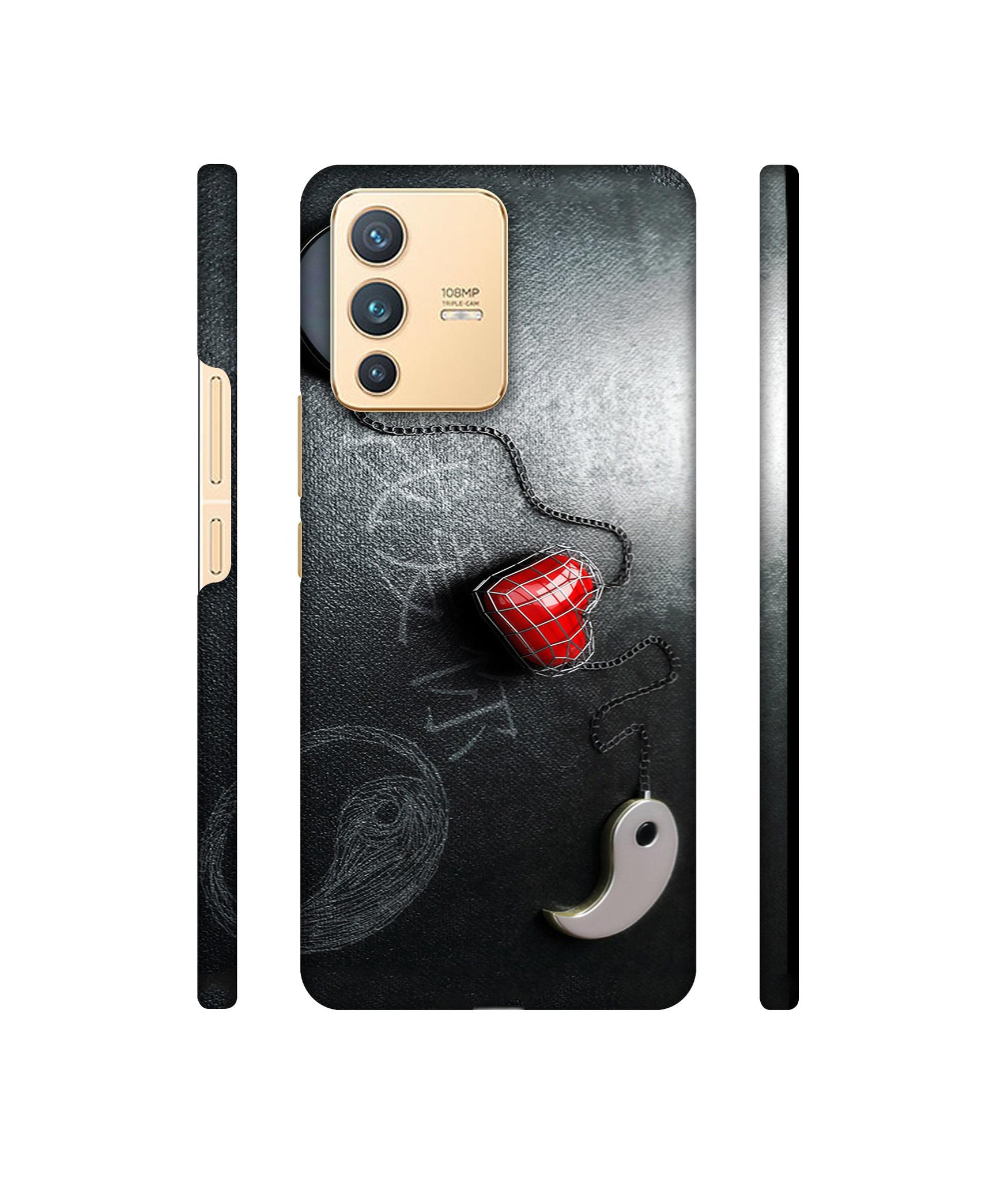 Chinnese Yin and Yang Designer Hard Back Cover for Vivo V23 5G