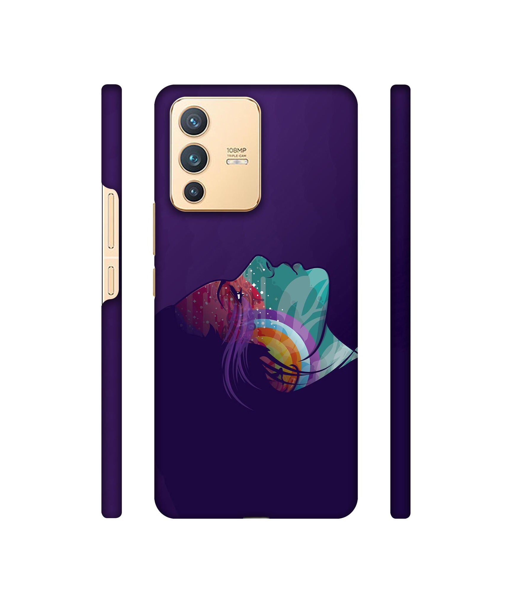 Vector Girl Designer Hard Back Cover for Vivo V23 5G