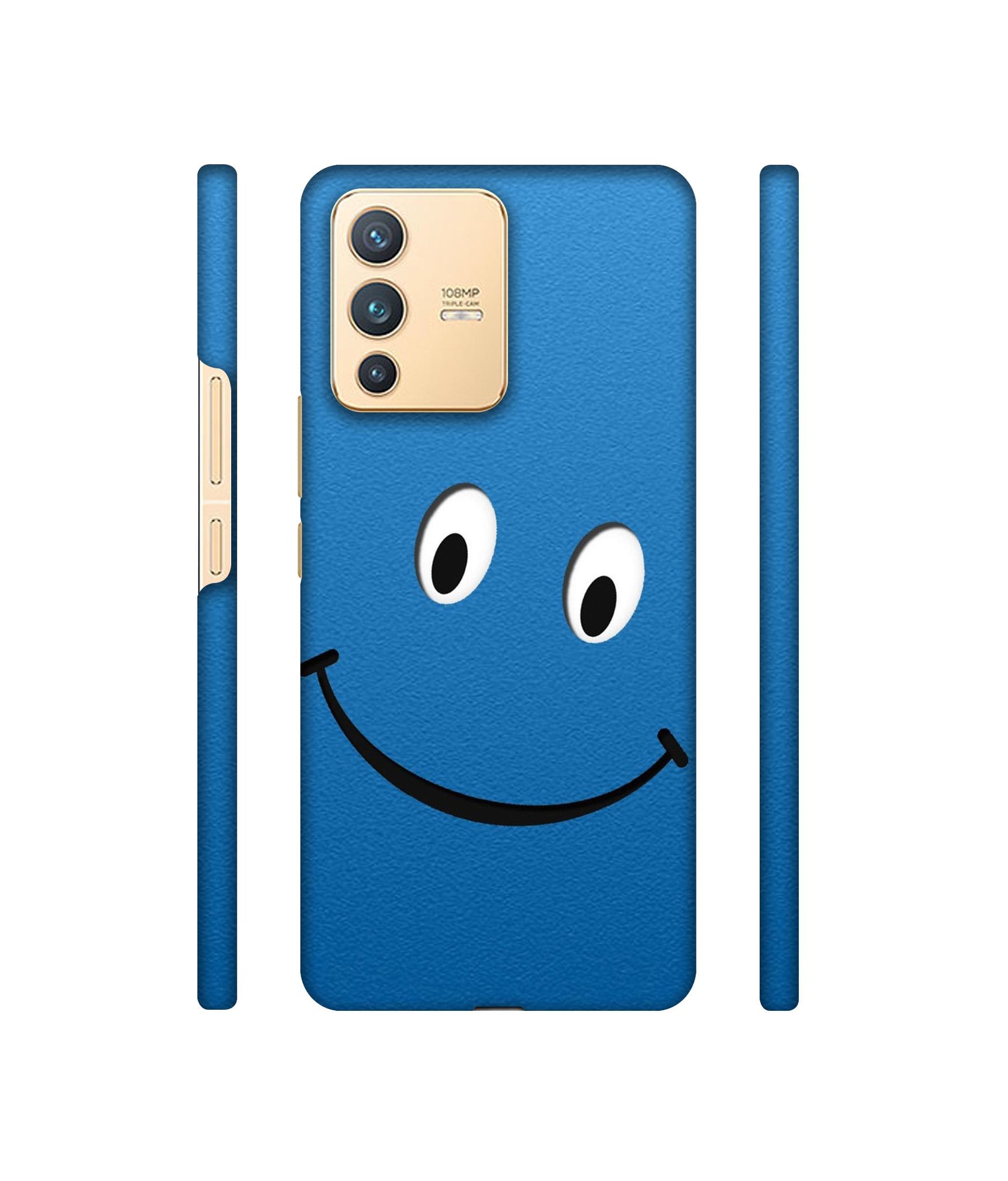 Smile Face Designer Hard Back Cover for Vivo V23 5G