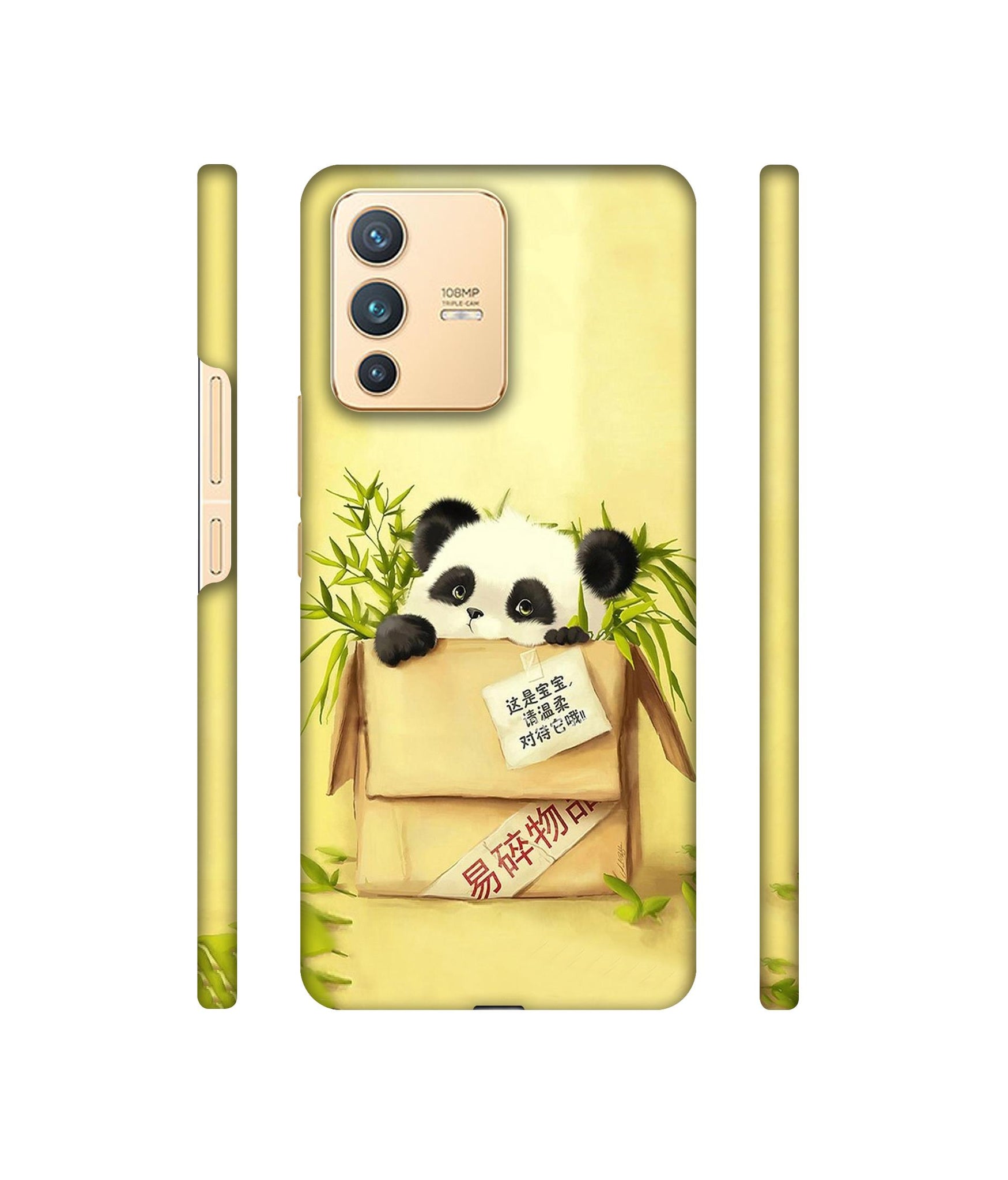 Panda In Box Designer Hard Back Cover for Vivo V23 5G