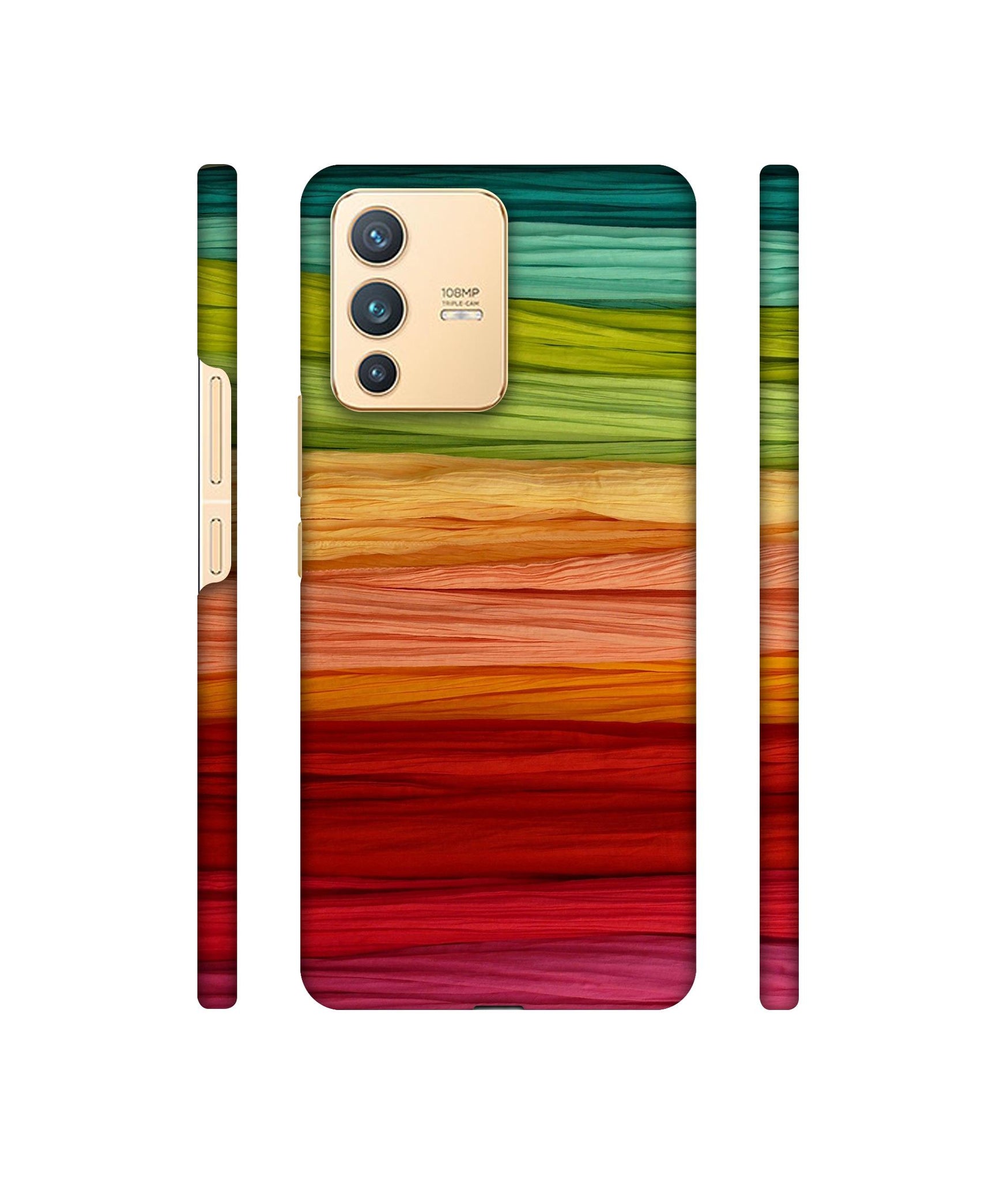 Colorful Thread Designer Hard Back Cover for Vivo V23 5G