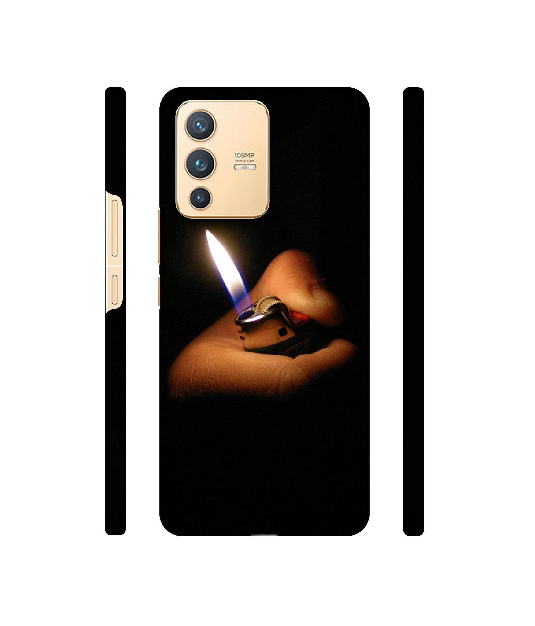 Lighter Flames Designer Hard Back Cover for Vivo V23 5G