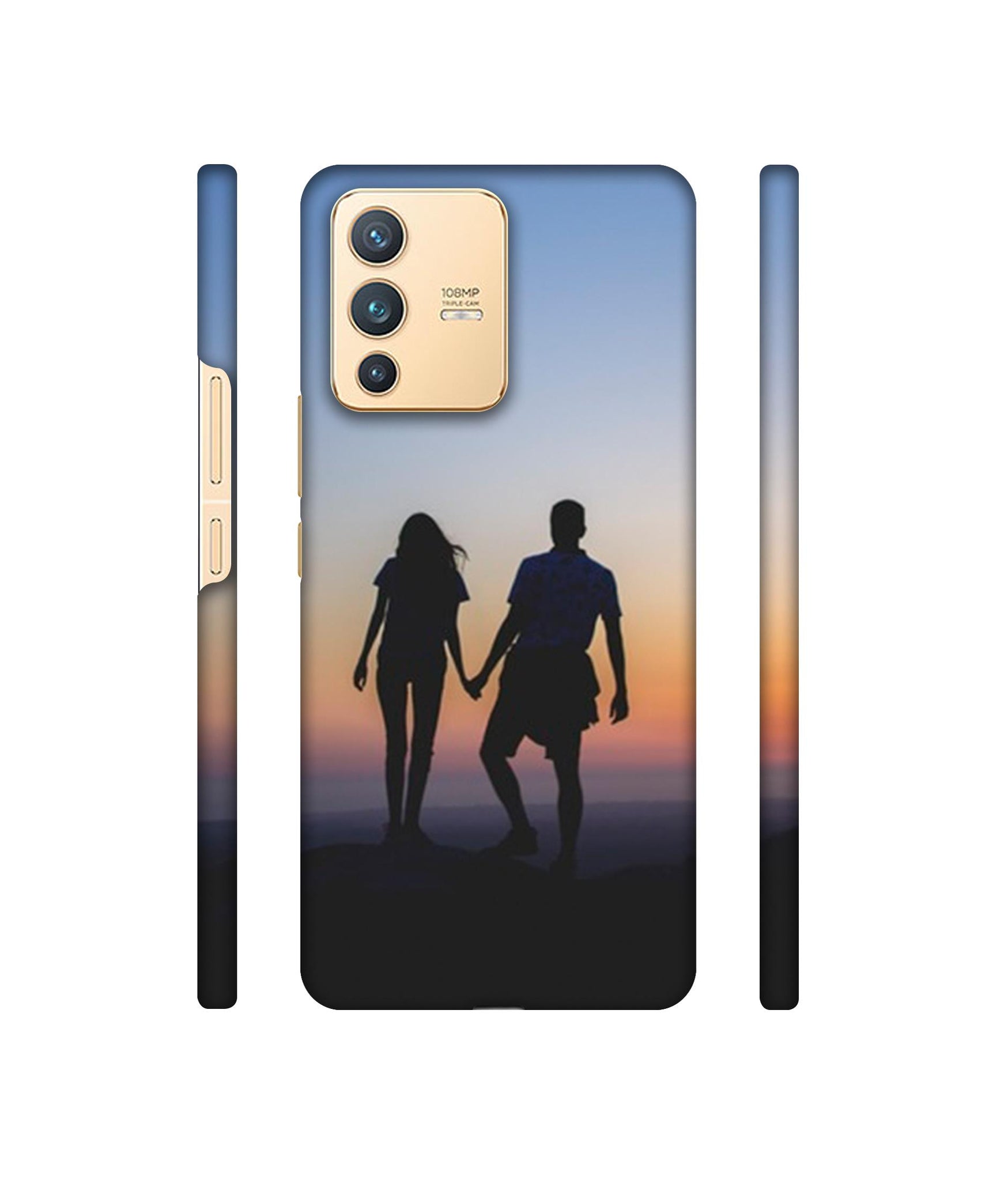Couple On Beach Designer Hard Back Cover for Vivo V23 5G