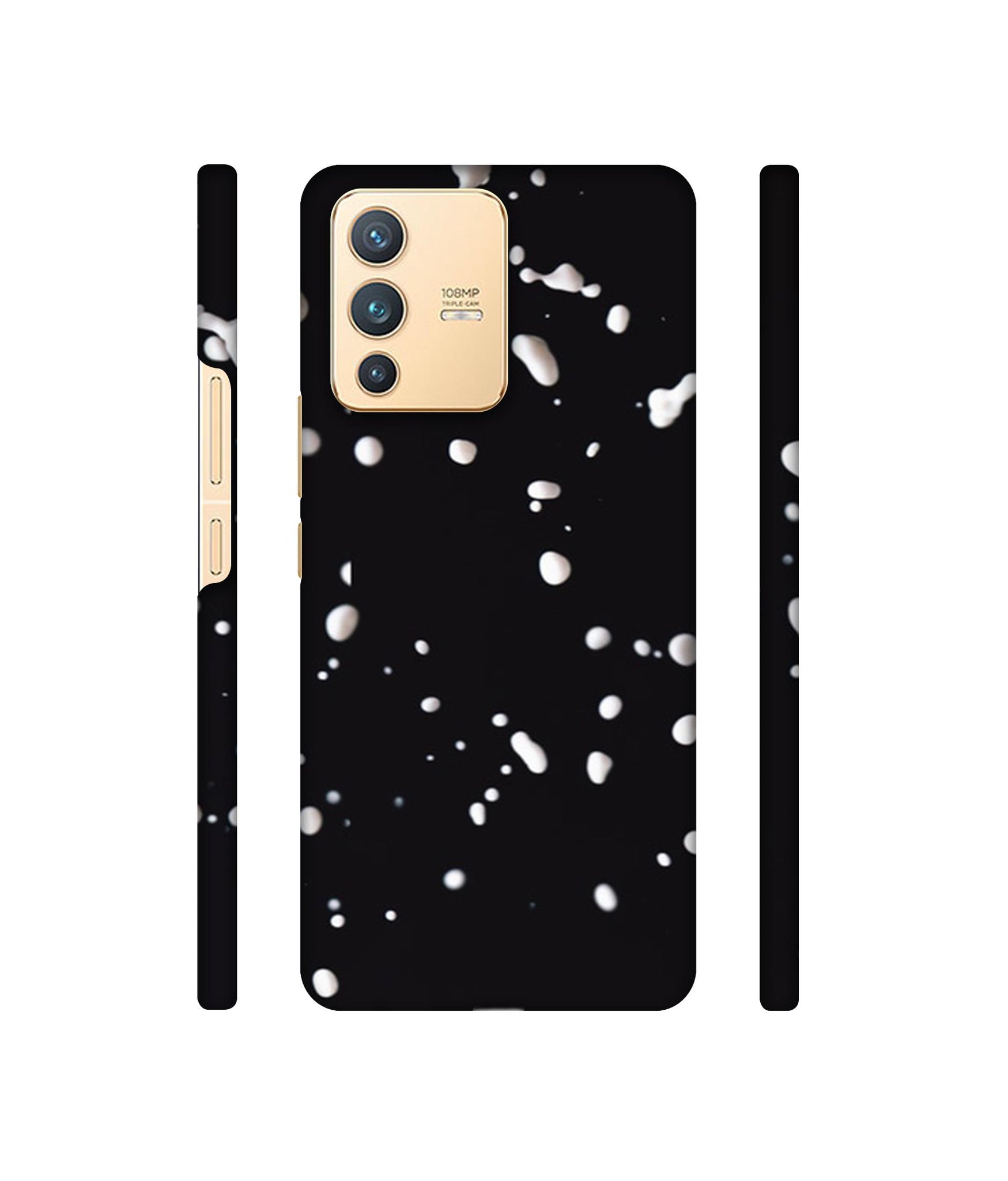 Milk Splash Designer Hard Back Cover for Vivo V23 5G