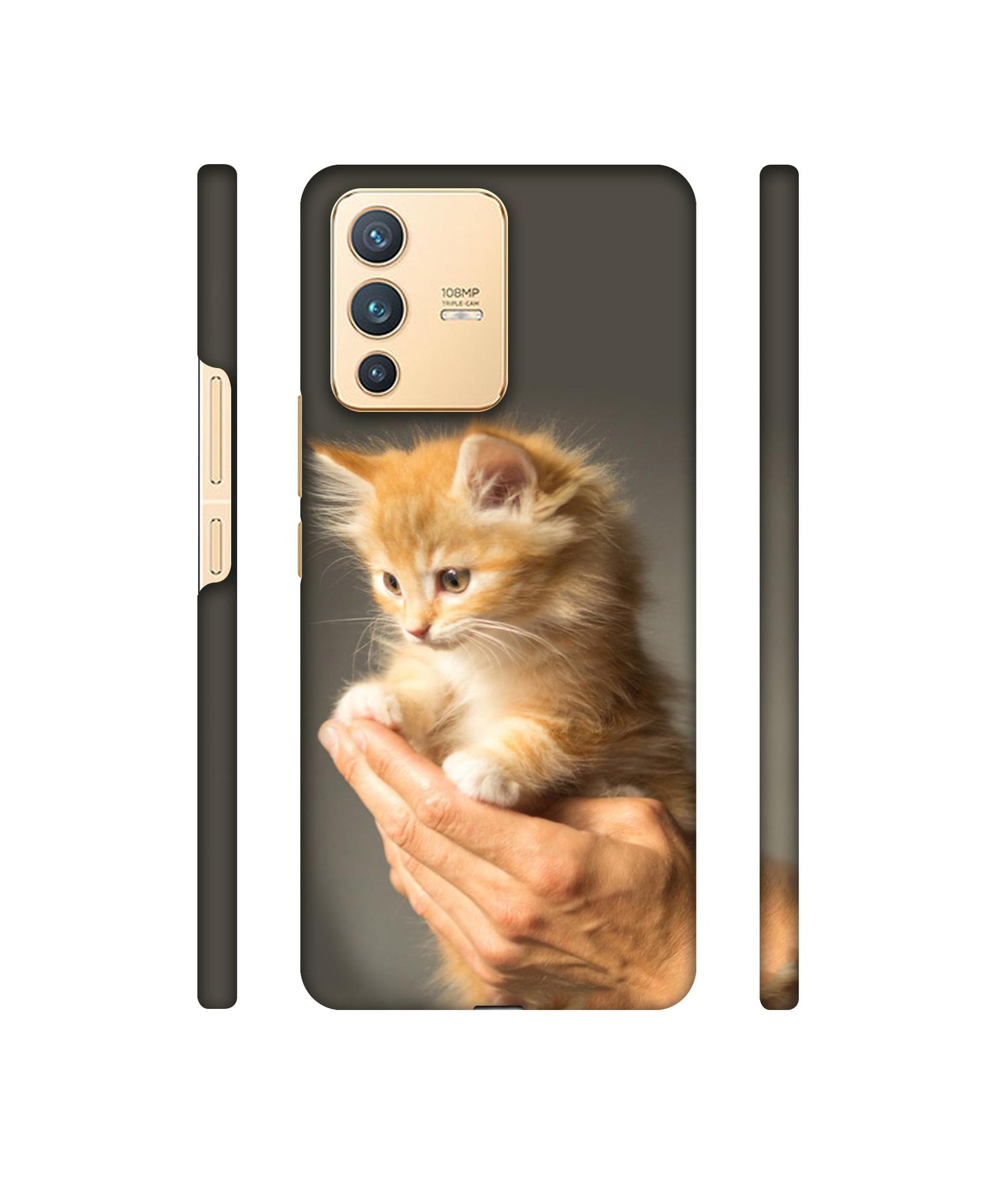 Cute Kitten Designer Hard Back Cover for Vivo V23 5G