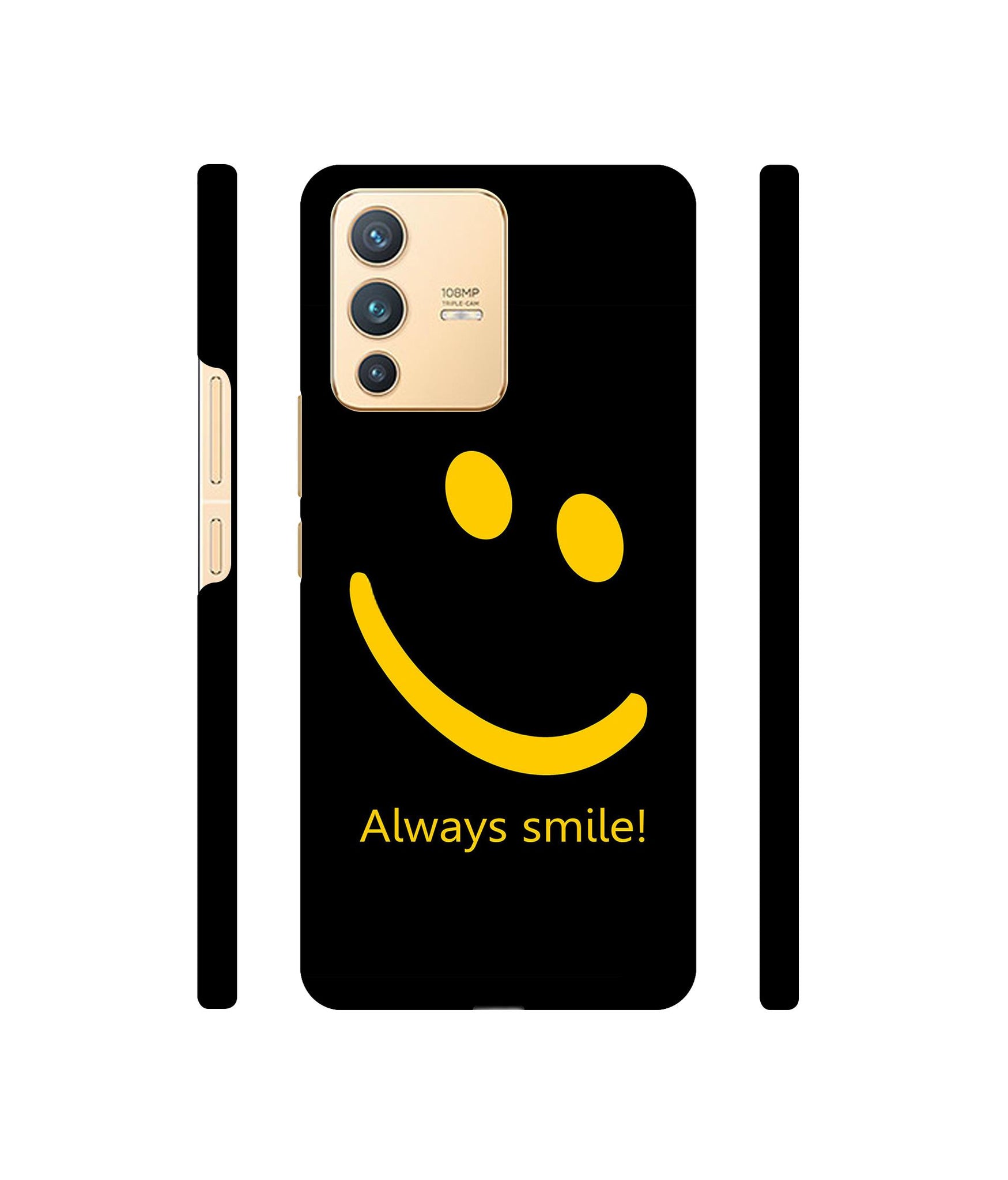 Always Smile Quote Designer Hard Back Cover for Vivo V23 5G