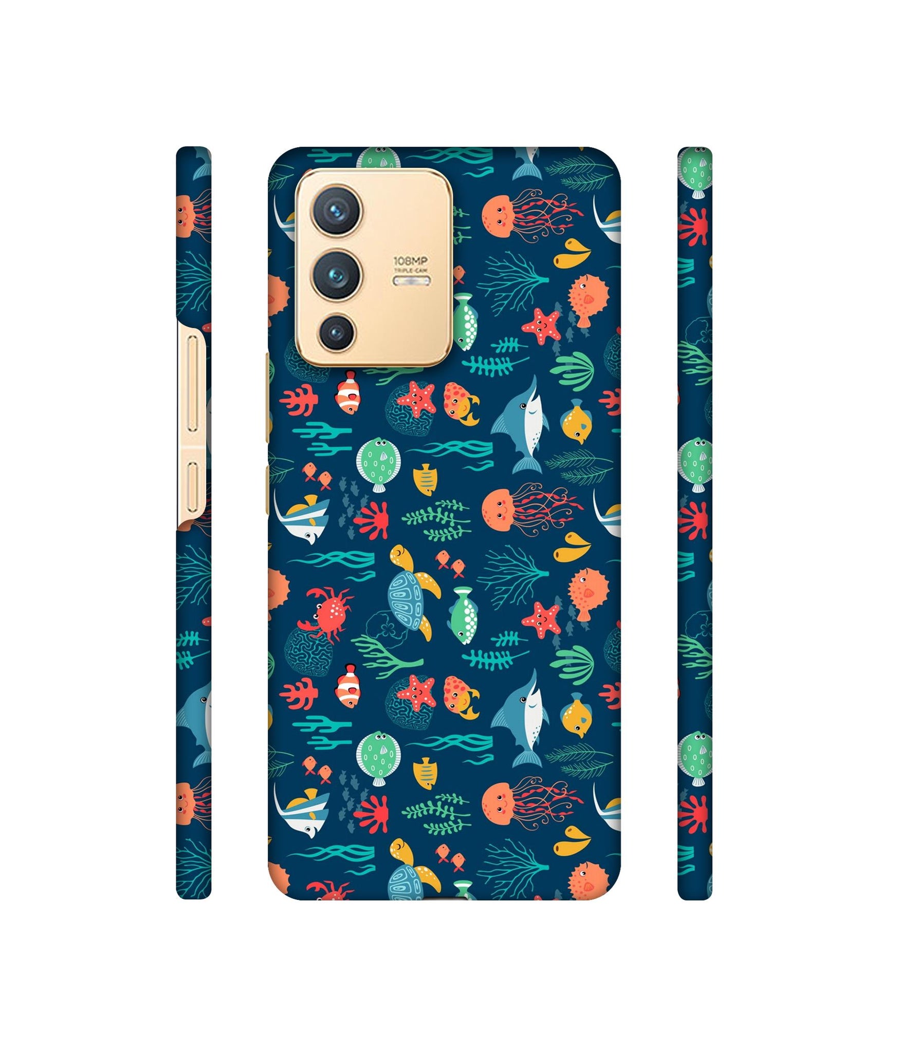 Aquarium Texture Designer Hard Back Cover for Vivo V23 5G