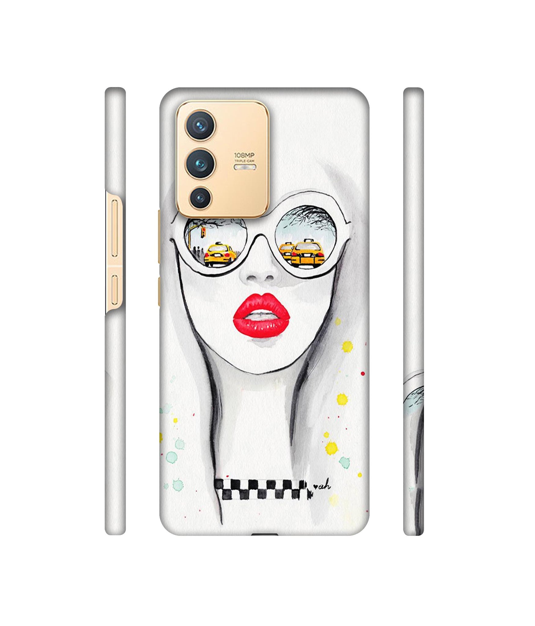 Girl Designer Hard Back Cover for Vivo V23 5G