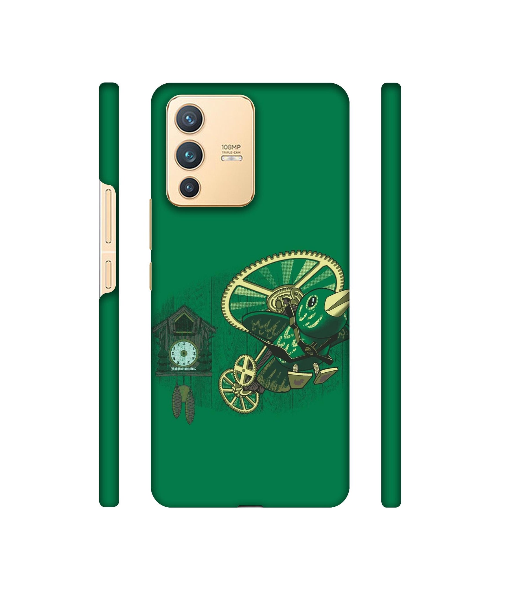 Clock Bird Designer Hard Back Cover for Vivo V23 5G
