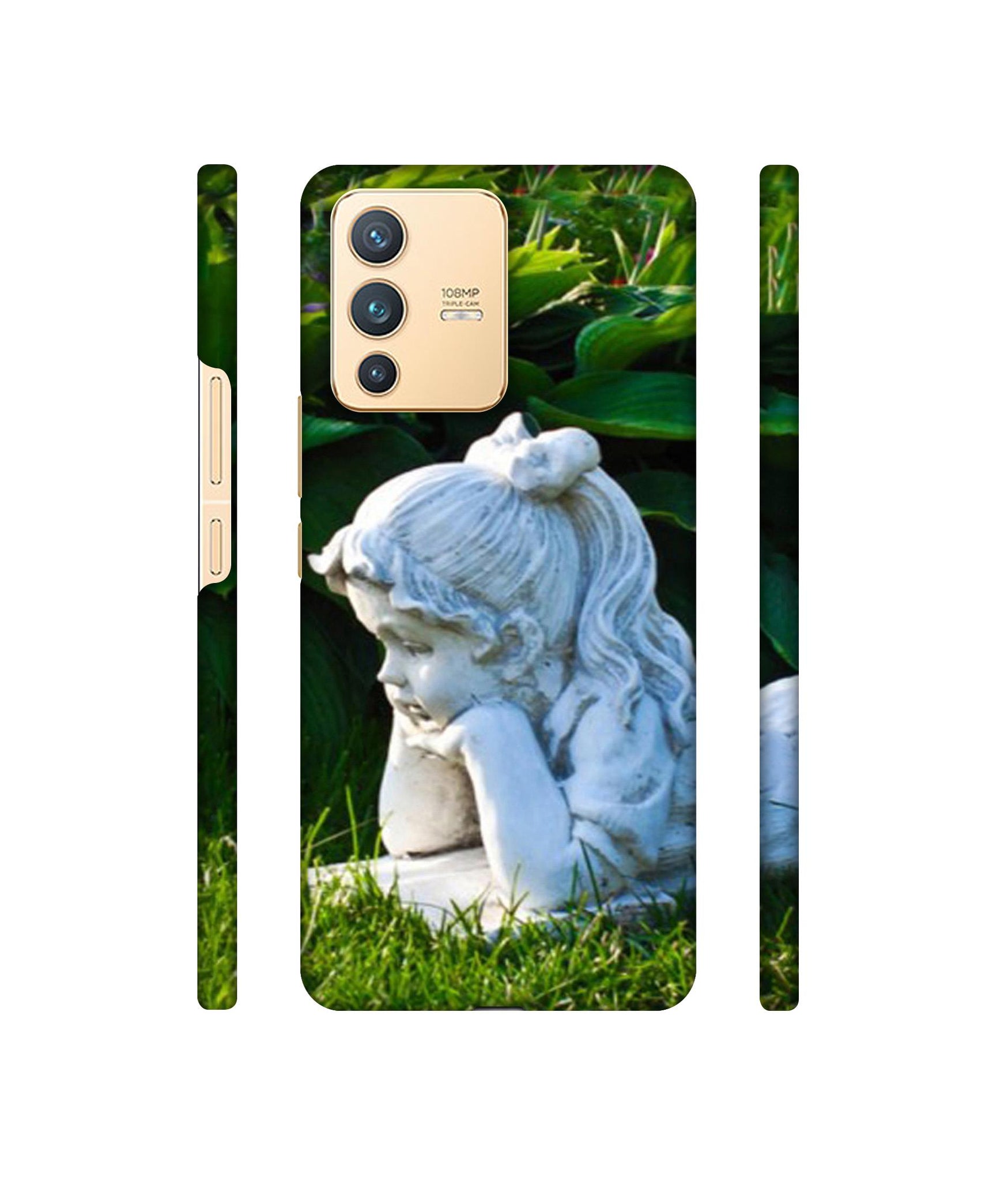 Statue of Girl Designer Hard Back Cover for Vivo V23 5G