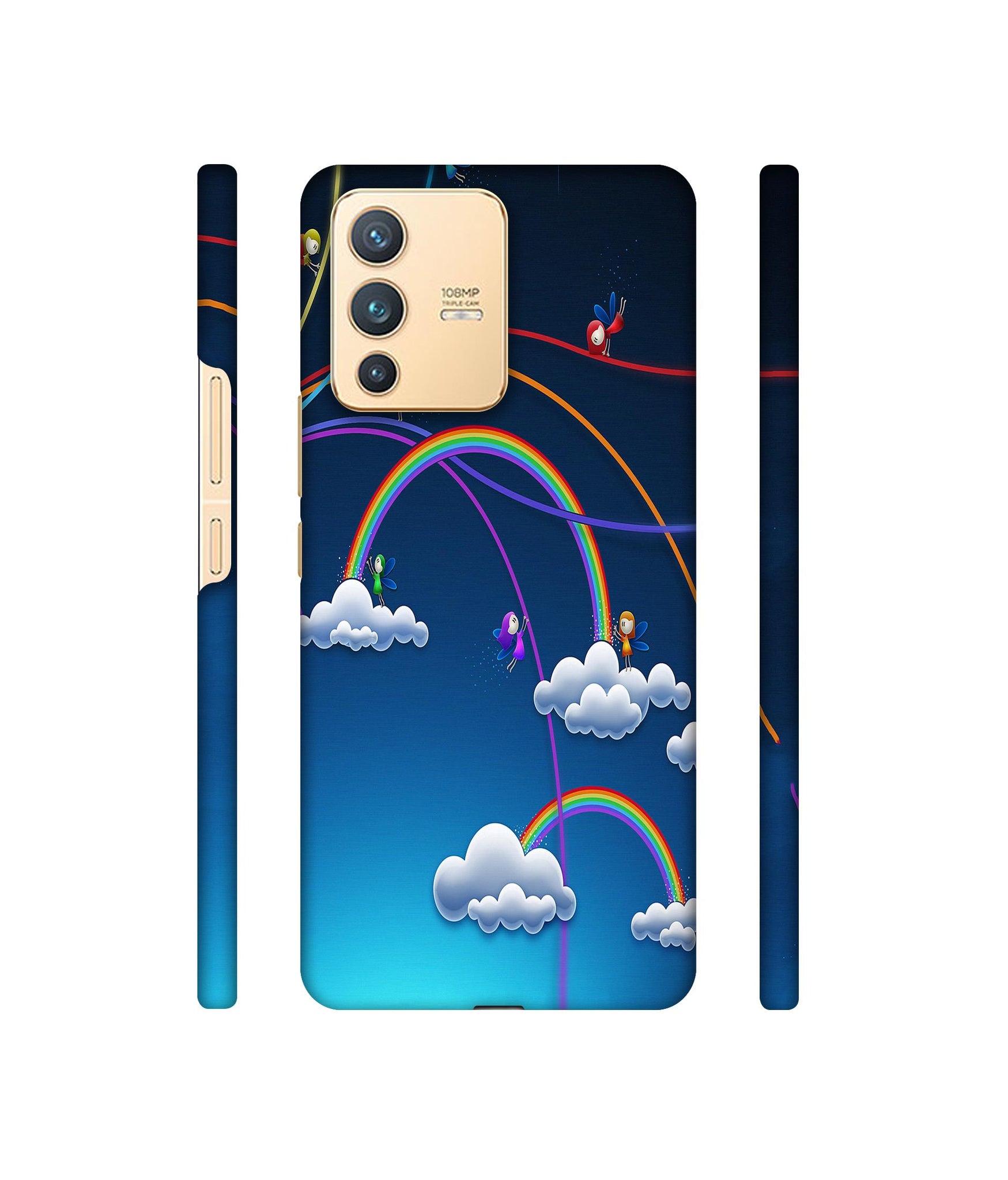 Rainbow Designer Hard Back Cover for Vivo V23 5G