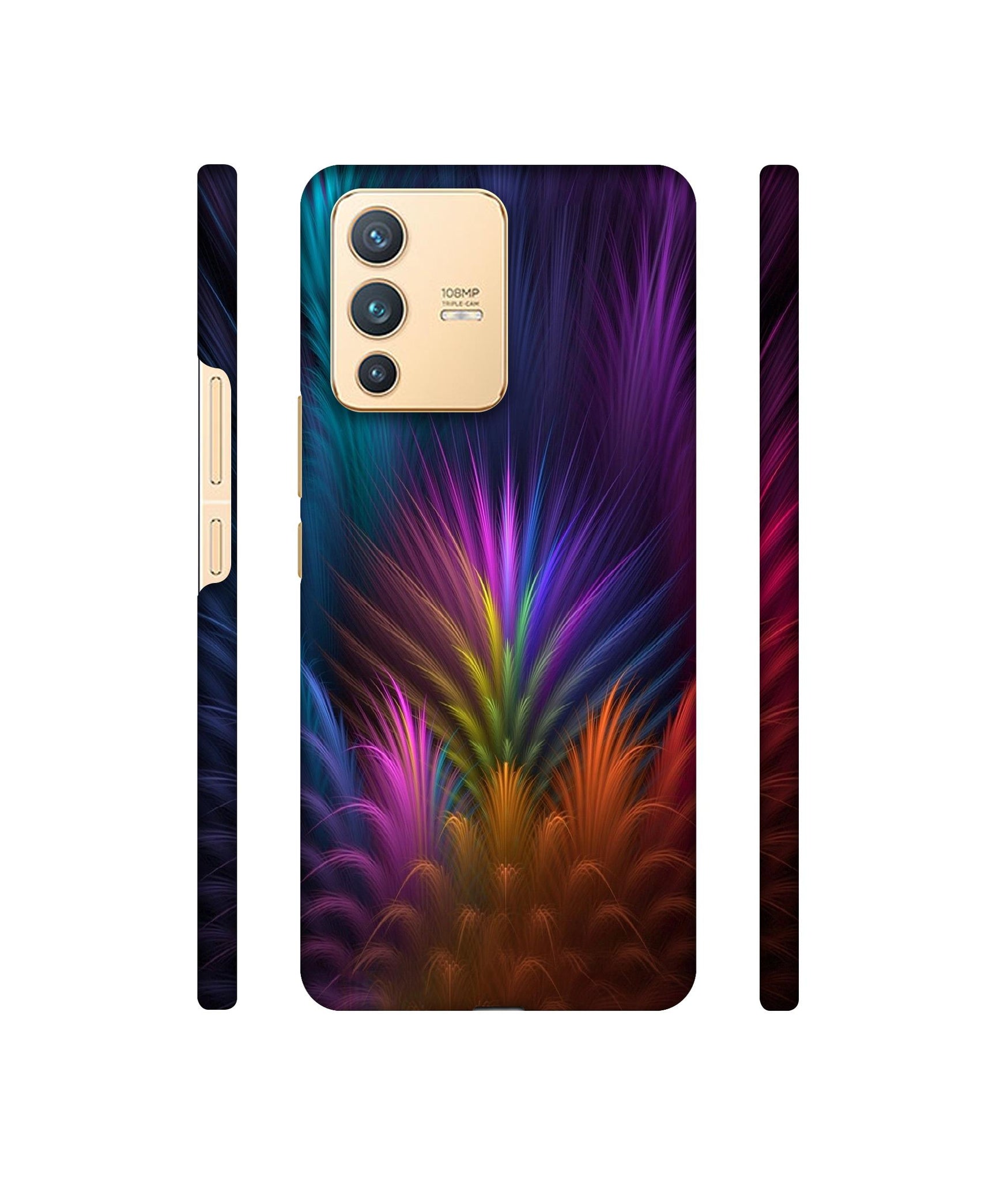 Multicoloured Designer Hard Back Cover for Vivo V23 5G