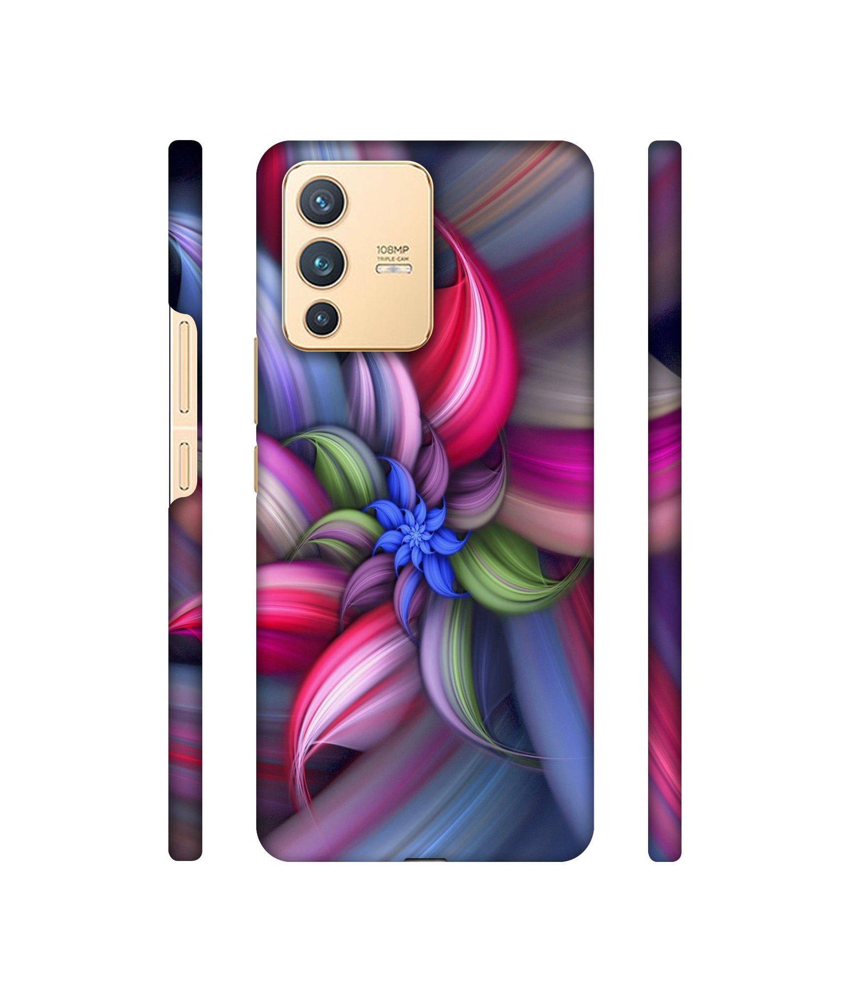 Colorful Flower Designer Hard Back Cover for Vivo V23 5G