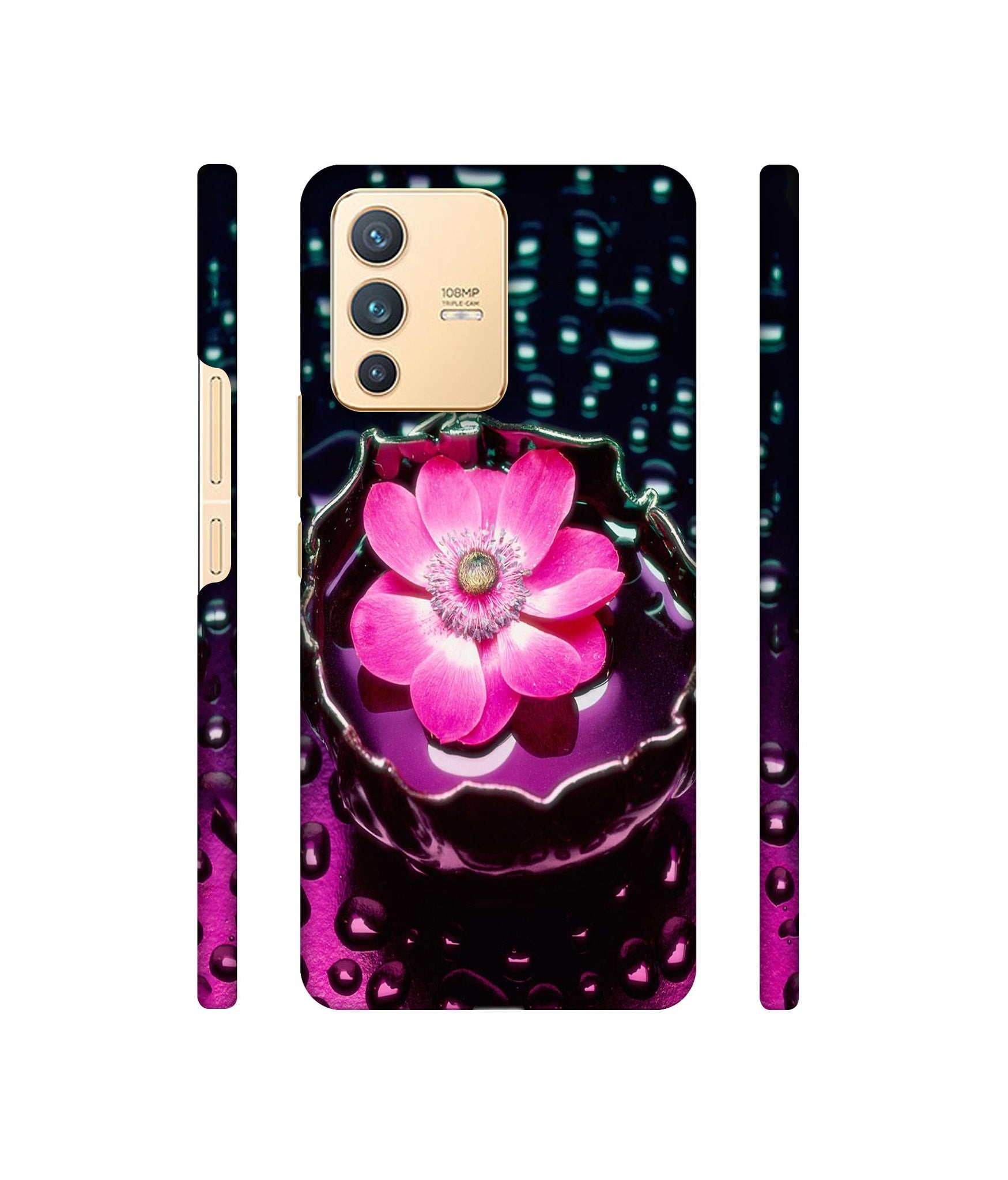 Flower in Water Designer Hard Back Cover for Vivo V23 5G