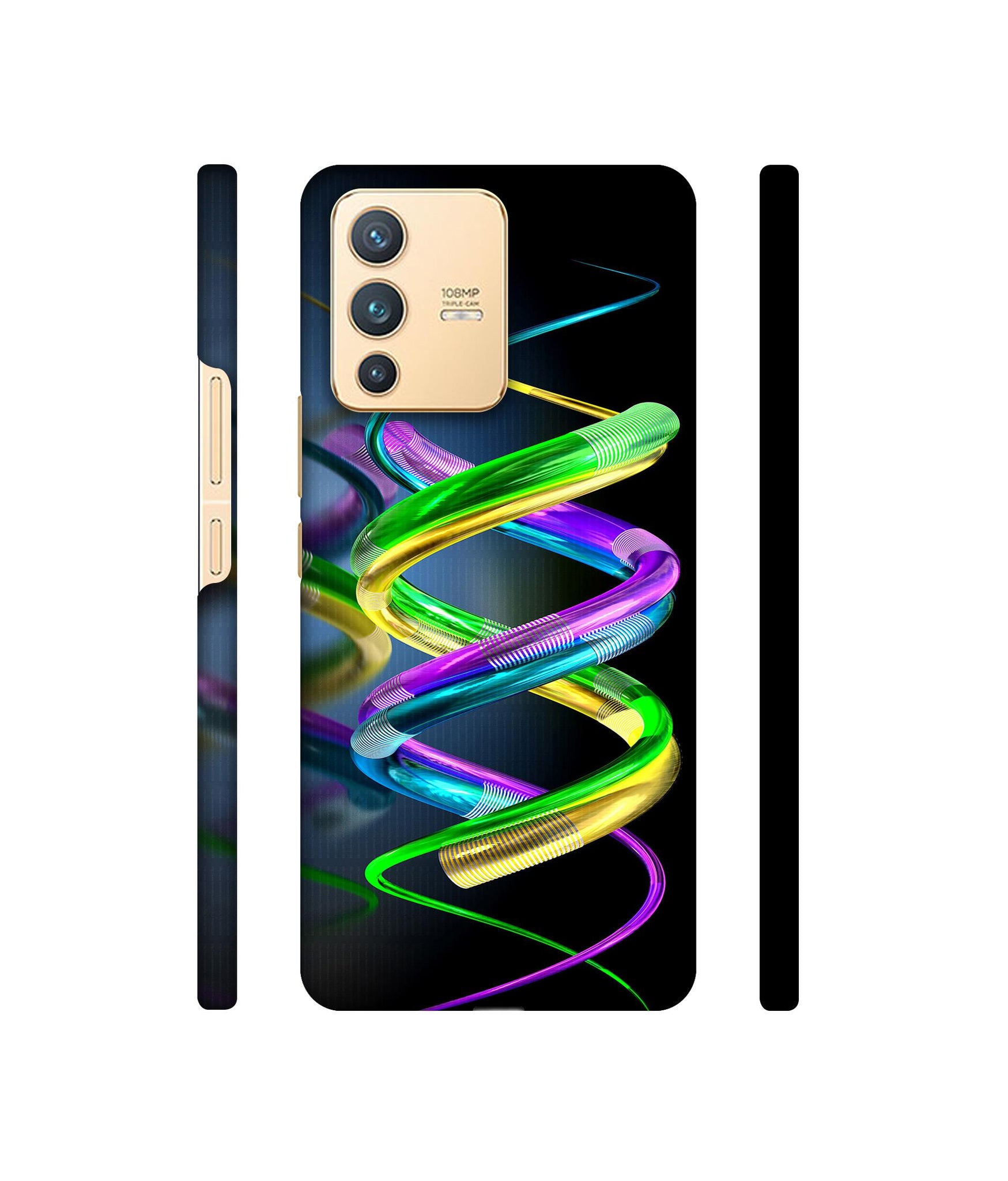 3D Spiral Designer Hard Back Cover for Vivo V23 5G