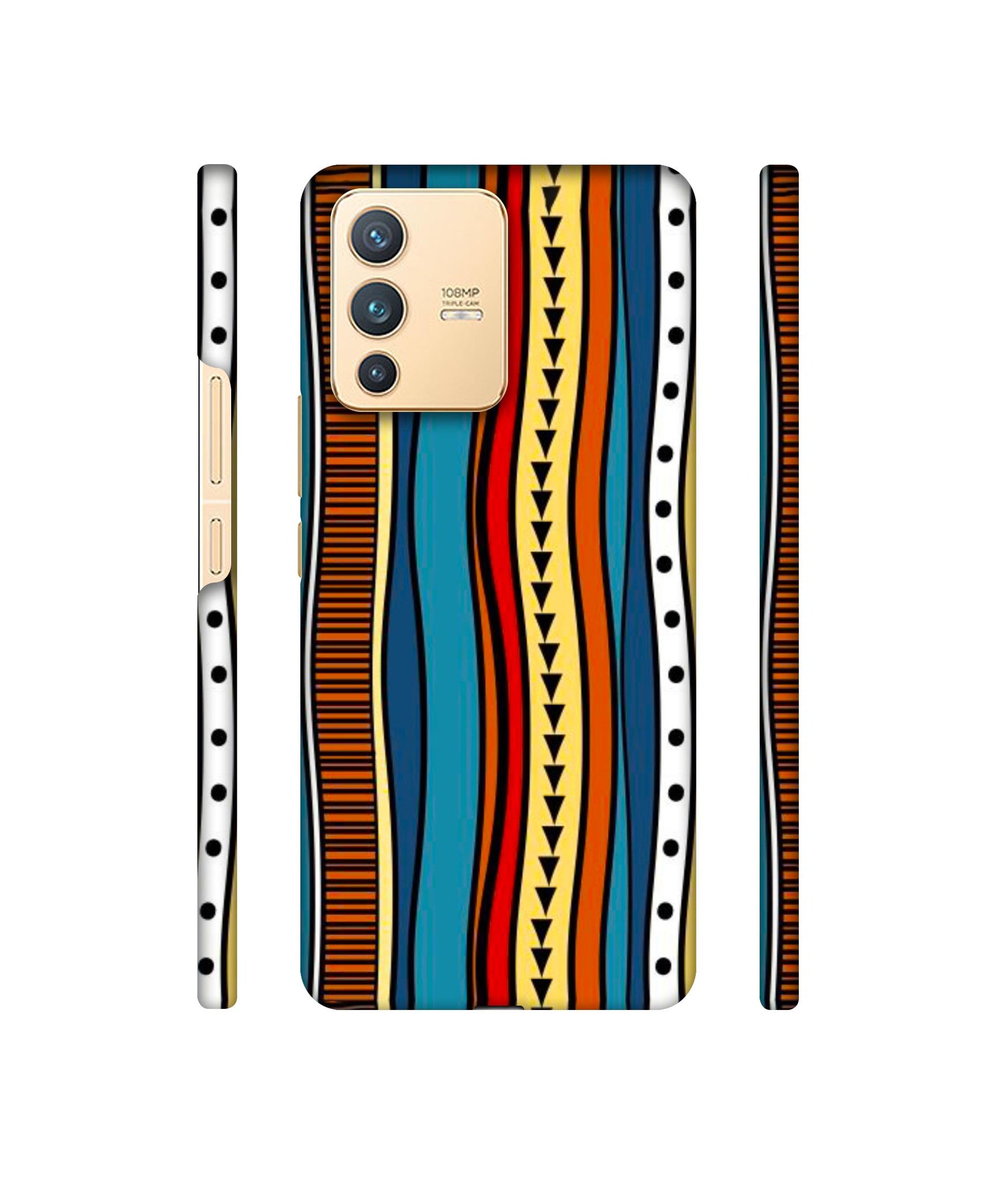 Rangoli Folk Art Designer Hard Back Cover for Vivo V23 5G