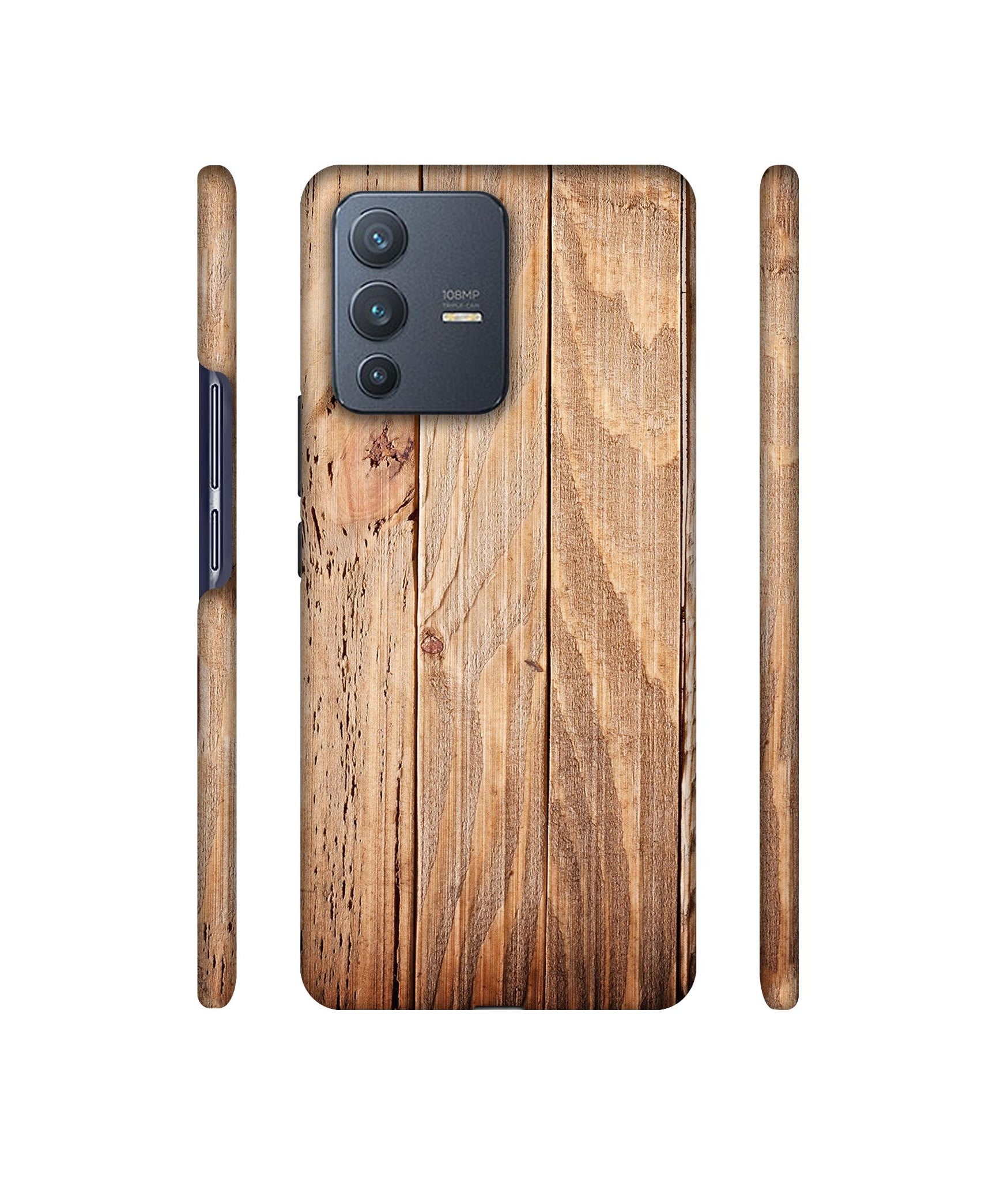 Wooden Texture Designer Hard Back Cover for Vivo V23 Pro 5G