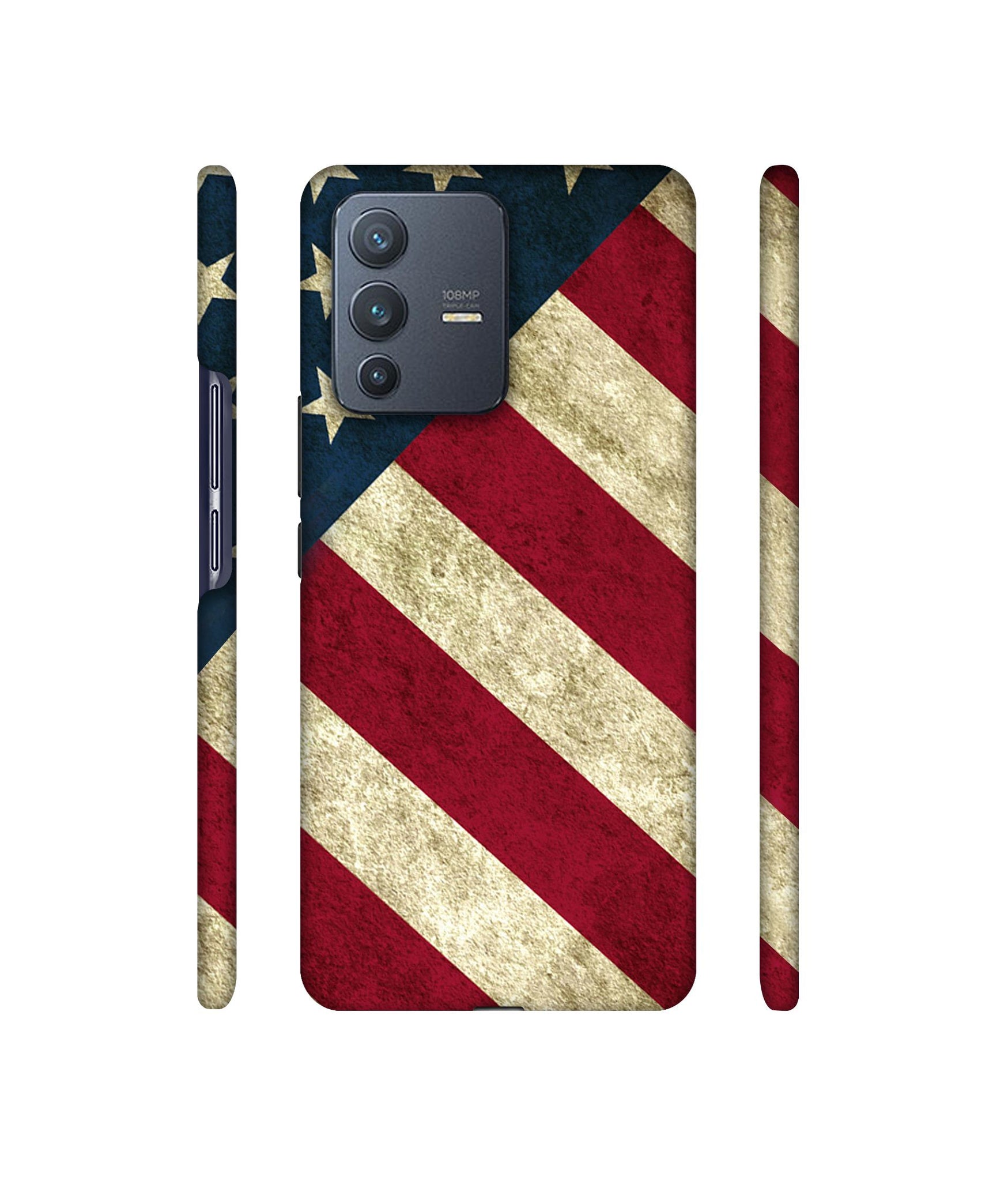 USA Flag Designer Hard Back Cover for Vivo V23 Pro 5G