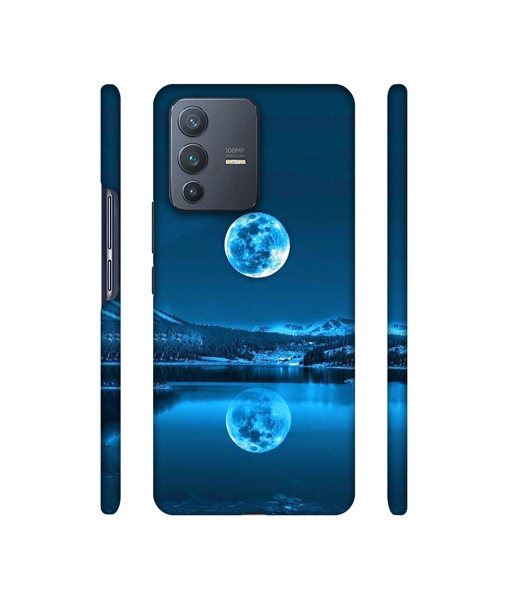 Awesome Moon Designer Hard Back Cover for Vivo V23 Pro 5G