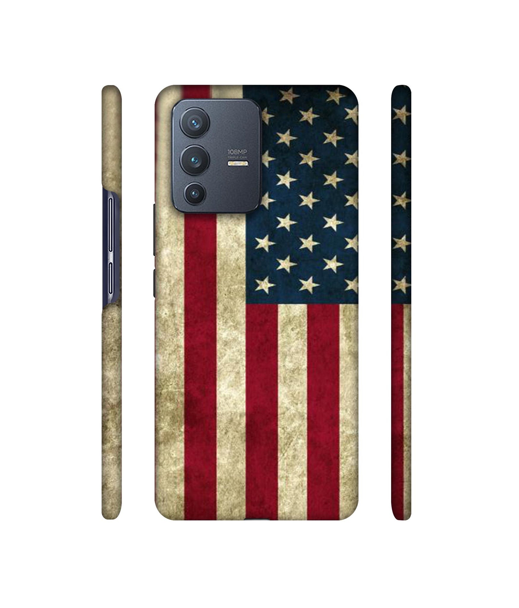Vingate USA Flag Designer Hard Back Cover for Vivo V23 Pro 5G
