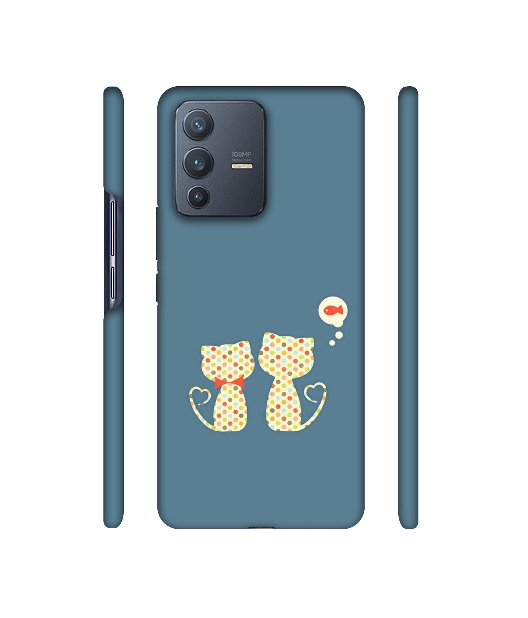 Fish On Mind Print Designer Hard Back Cover for Vivo V23 Pro 5G