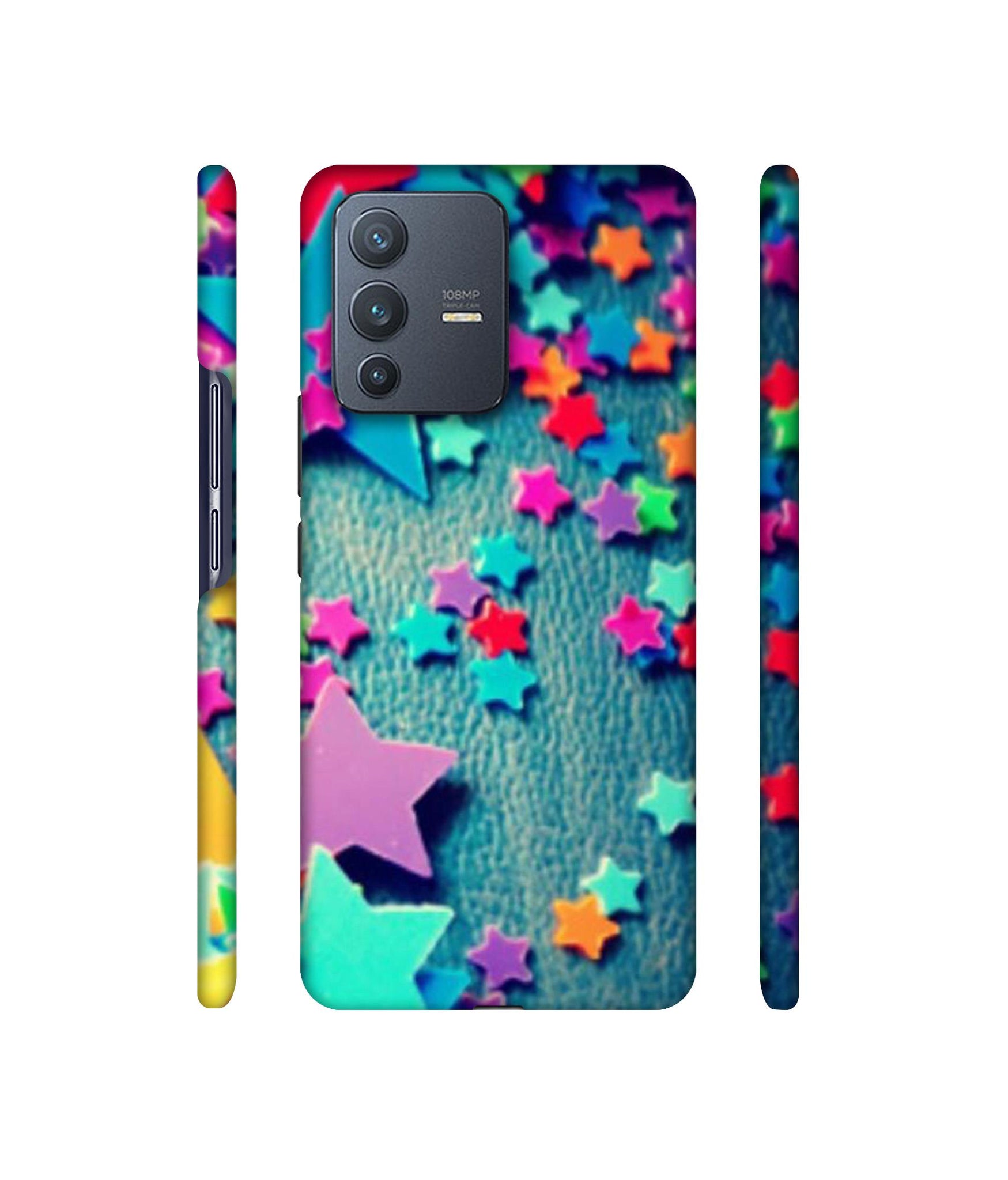 Colorful Stars Designer Hard Back Cover for Vivo V23 Pro 5G