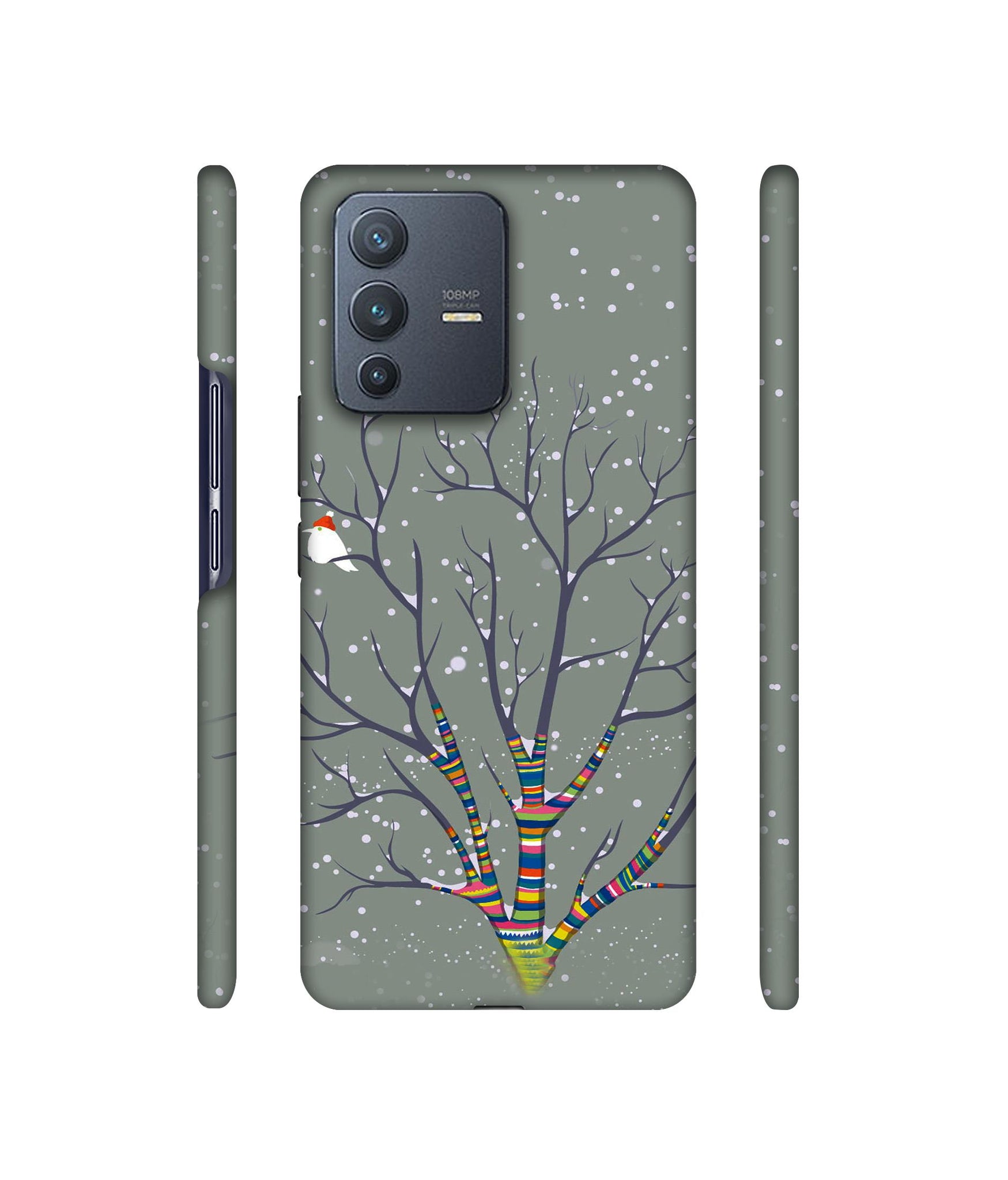 Winter Pattern Print Designer Hard Back Cover for Vivo V23 Pro 5G