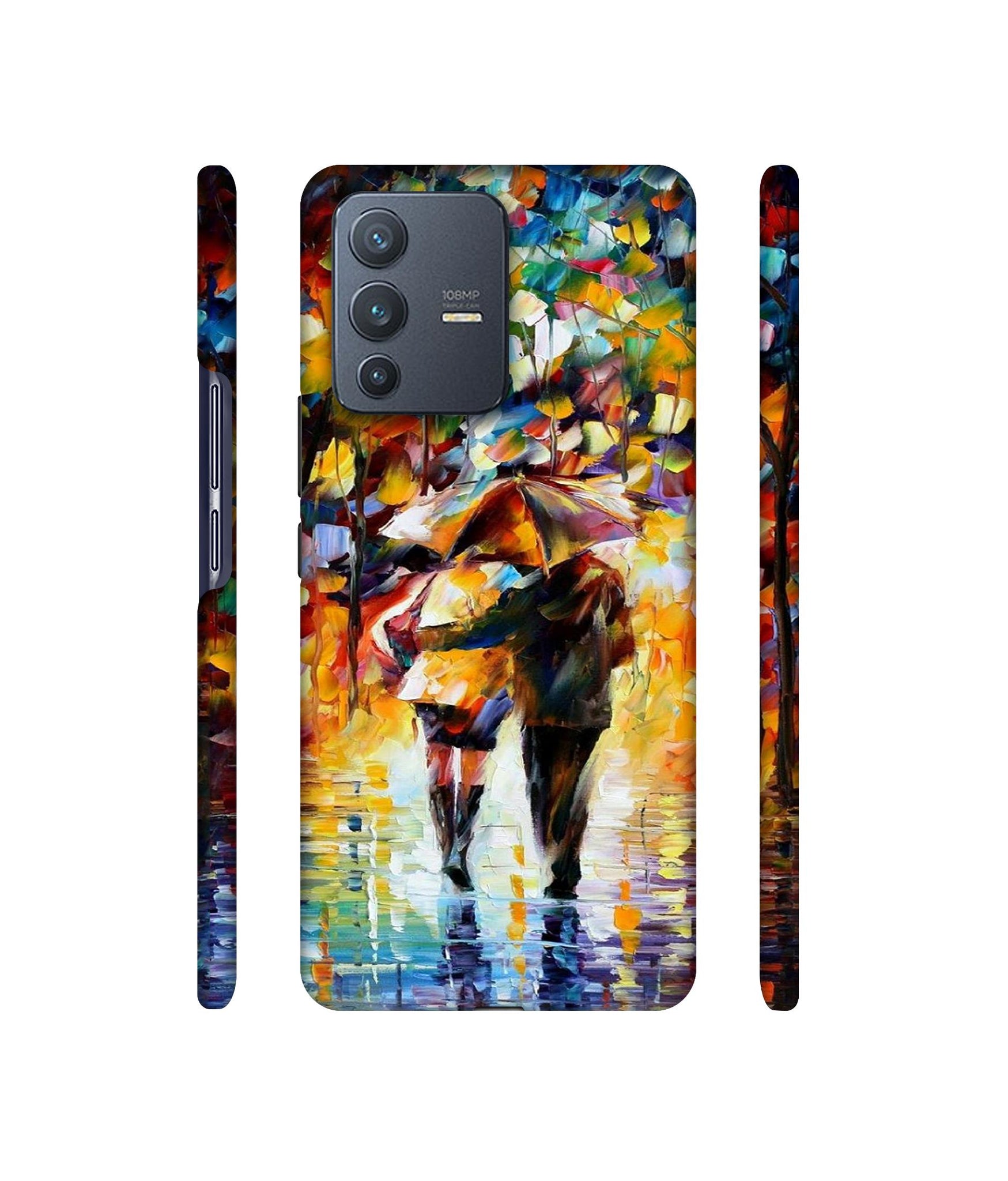 Paint Couple Pattern Designer Hard Back Cover for Vivo V23 Pro 5G