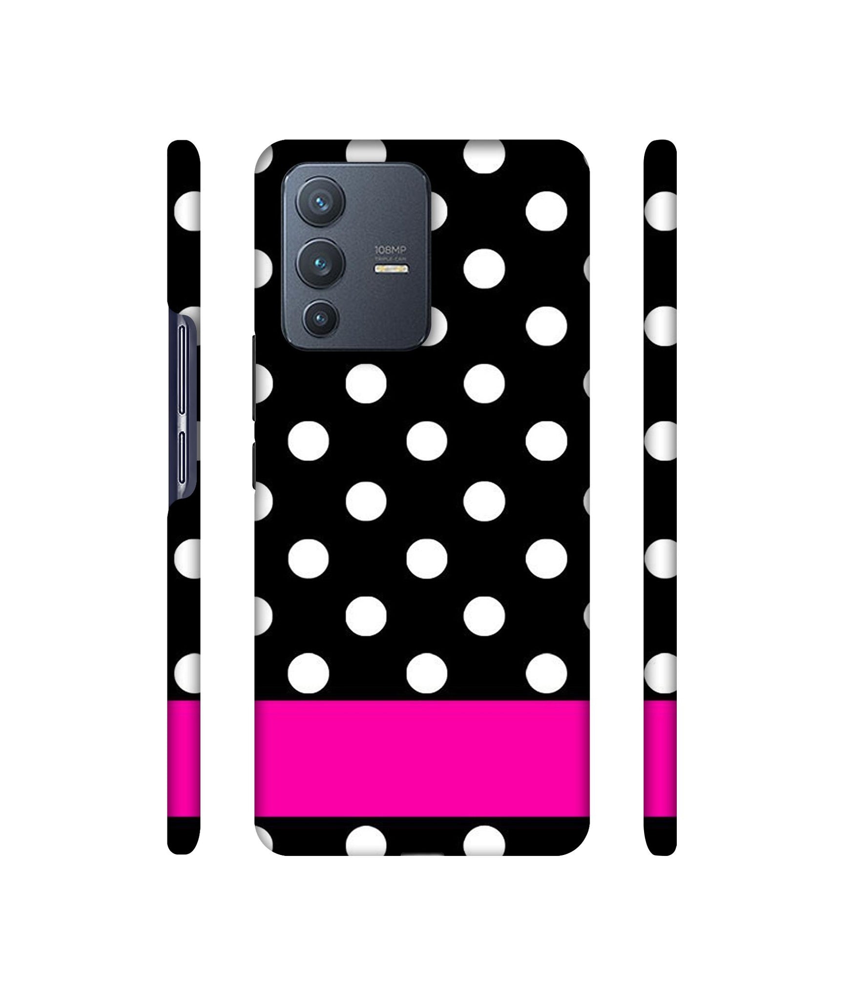 White Dots Pattern Designer Hard Back Cover for Vivo V23 Pro 5G
