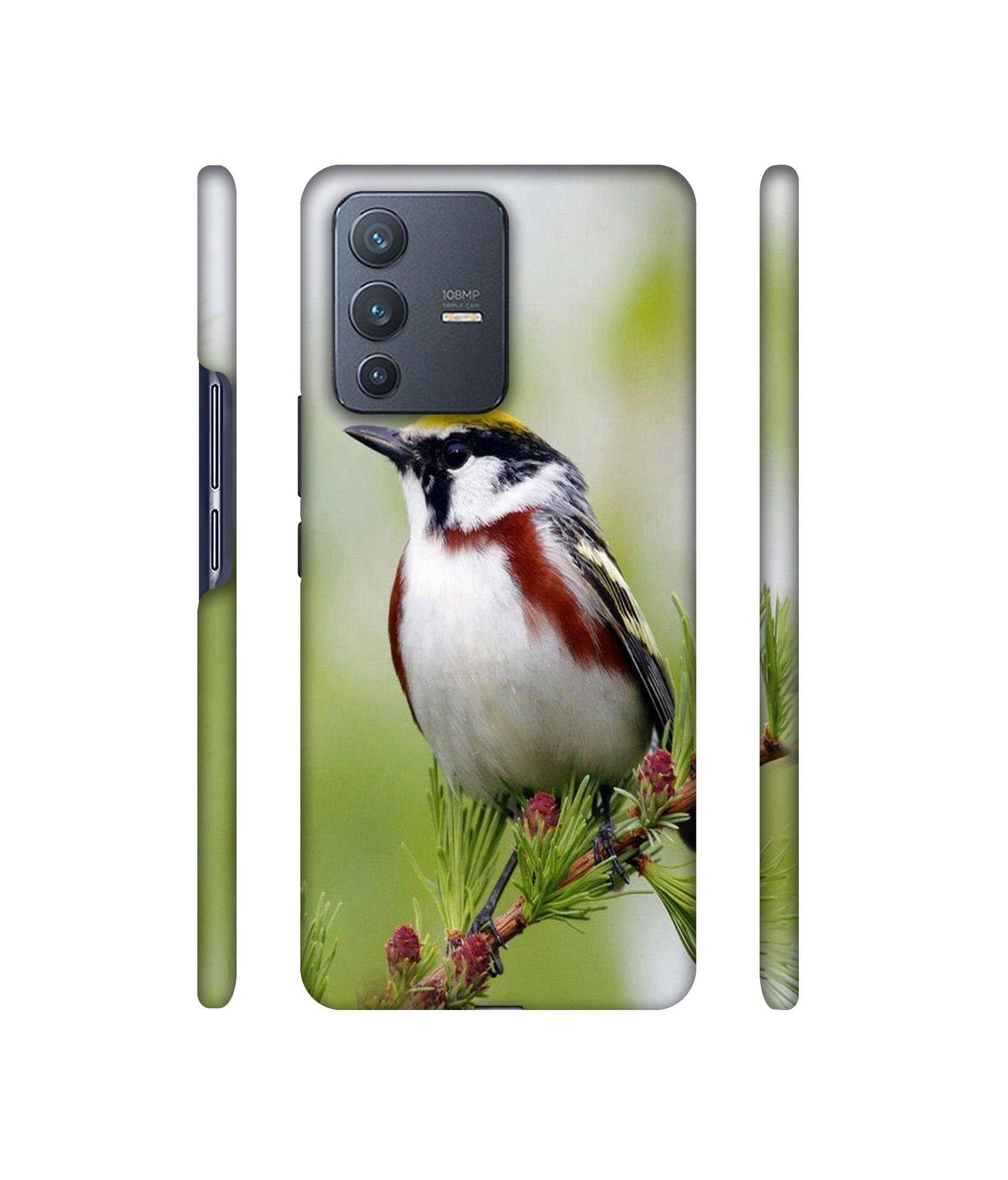 Bird Pattern Designer Hard Back Cover for Vivo V23 Pro 5G