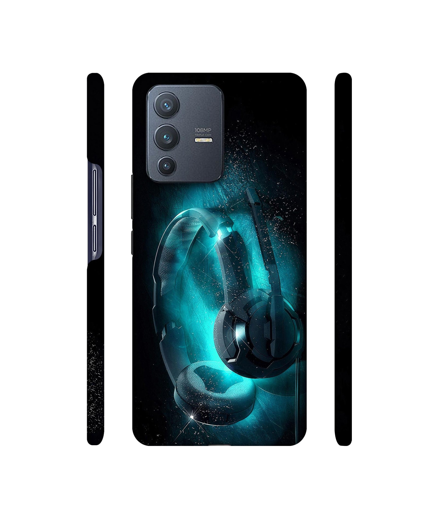 Cool Headphone Designer Hard Back Cover for Vivo V23 Pro 5G