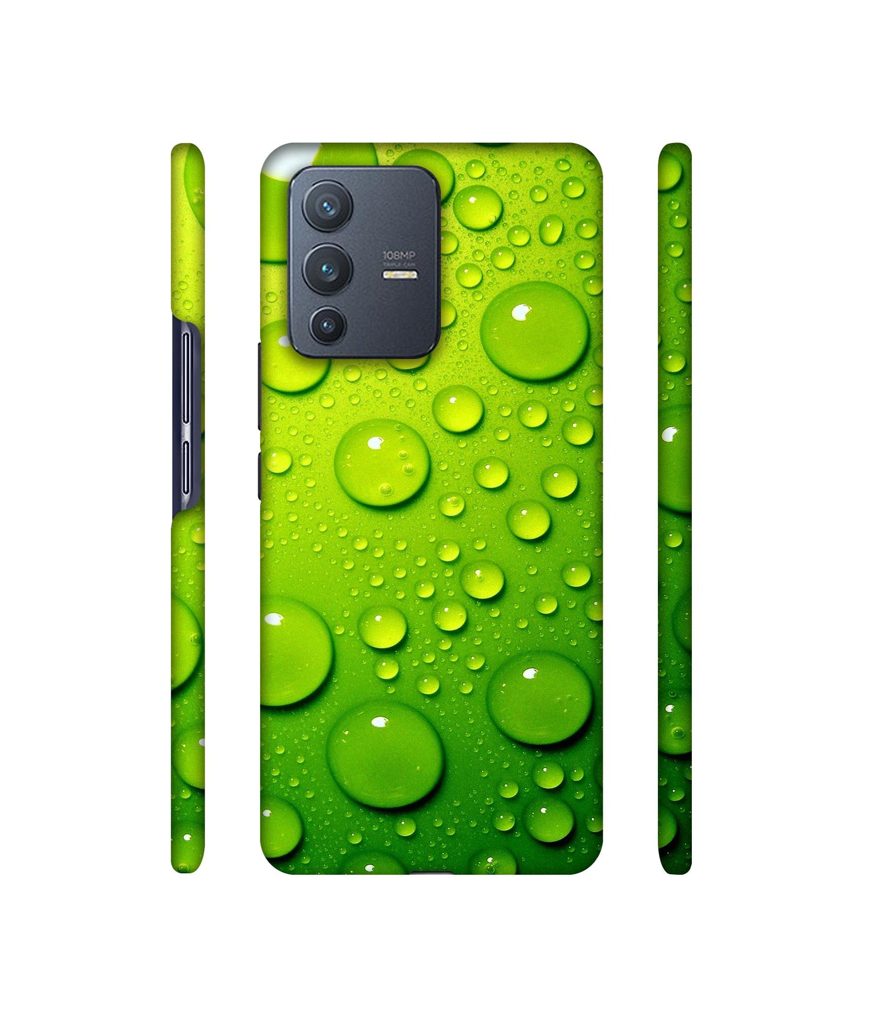 Green Bubbles Designer Hard Back Cover for Vivo V23 Pro 5G