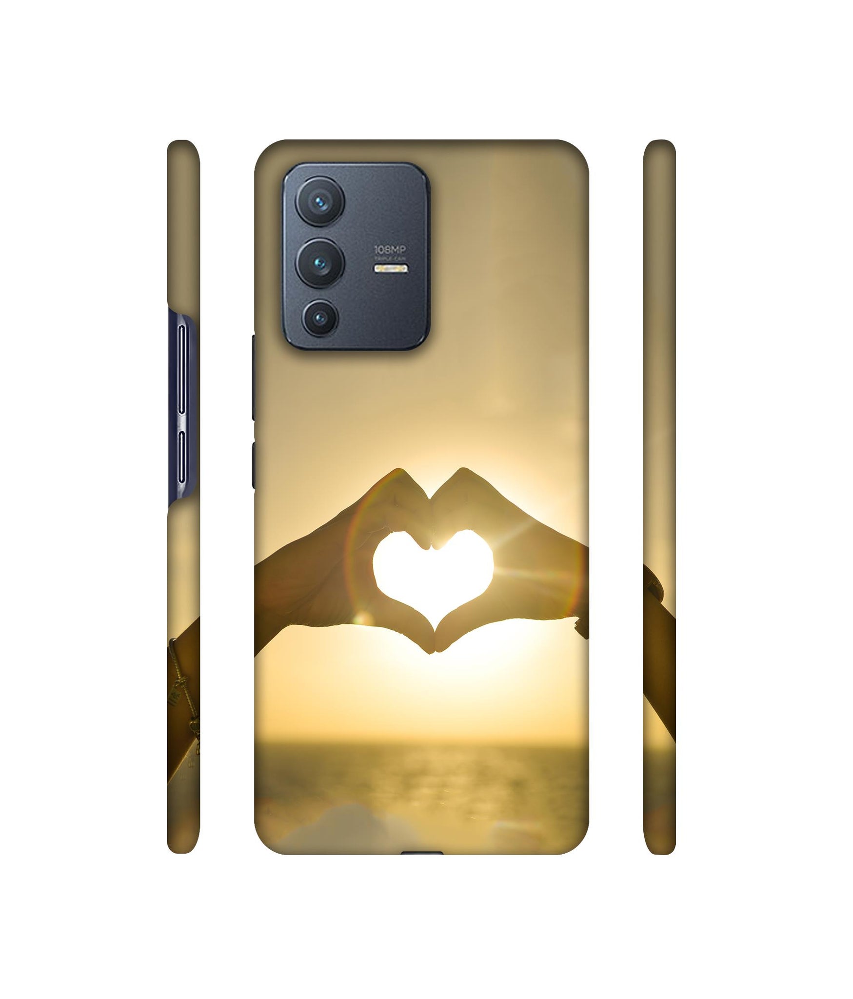 Heart in Hand Shape Designer Hard Back Cover for Vivo V23 Pro 5G