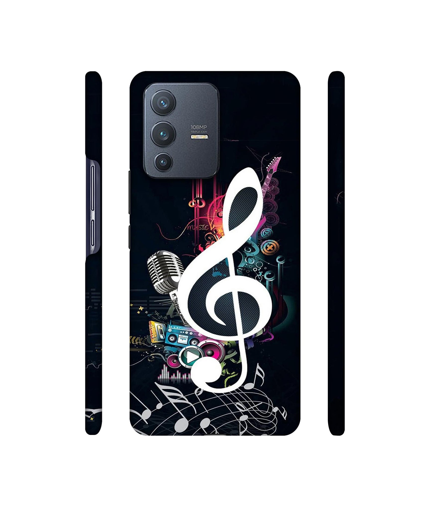 Mike and Music Designer Hard Back Cover for Vivo V23 Pro 5G