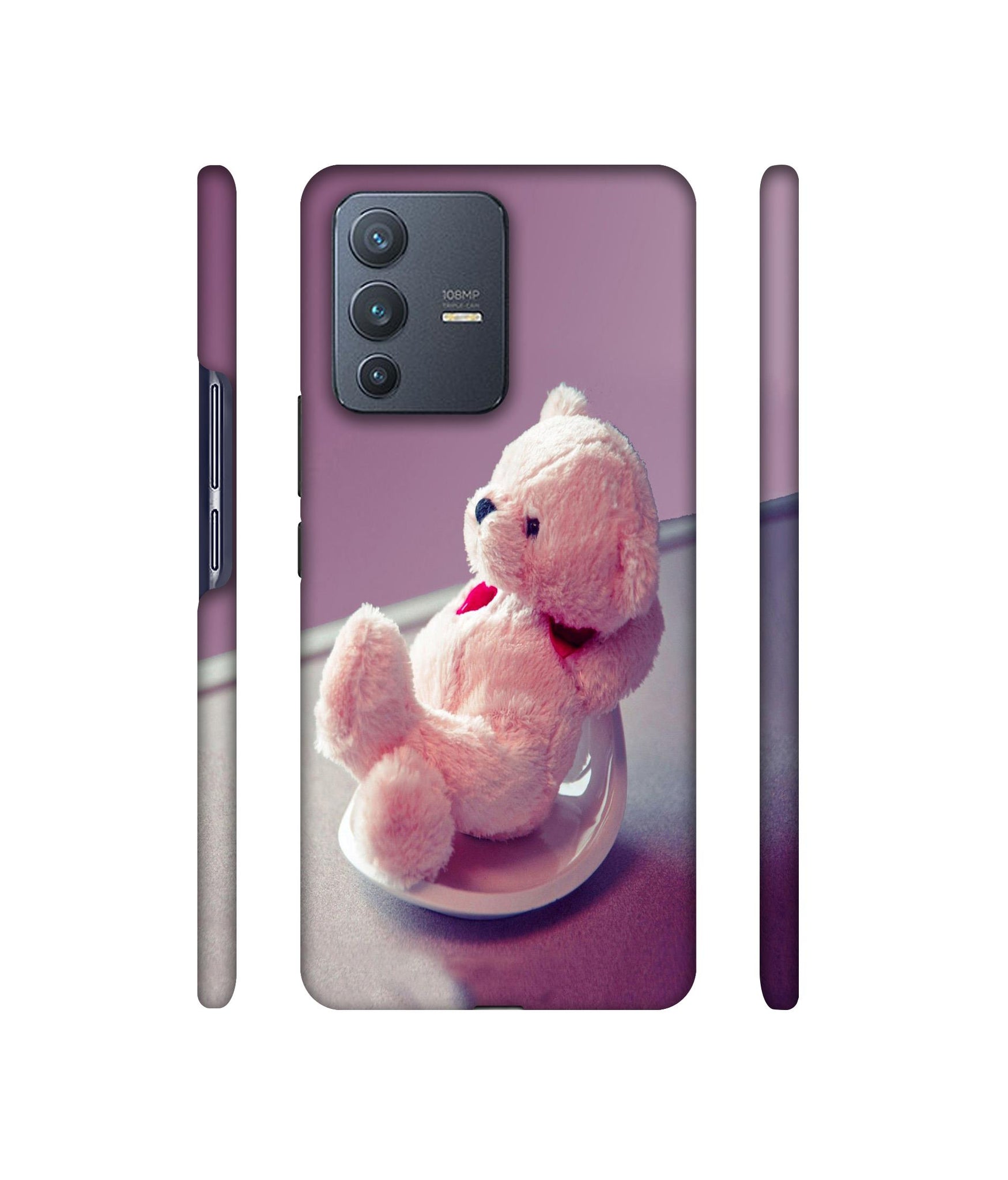 Cute Teddy Bear Designer Hard Back Cover for Vivo V23 Pro 5G